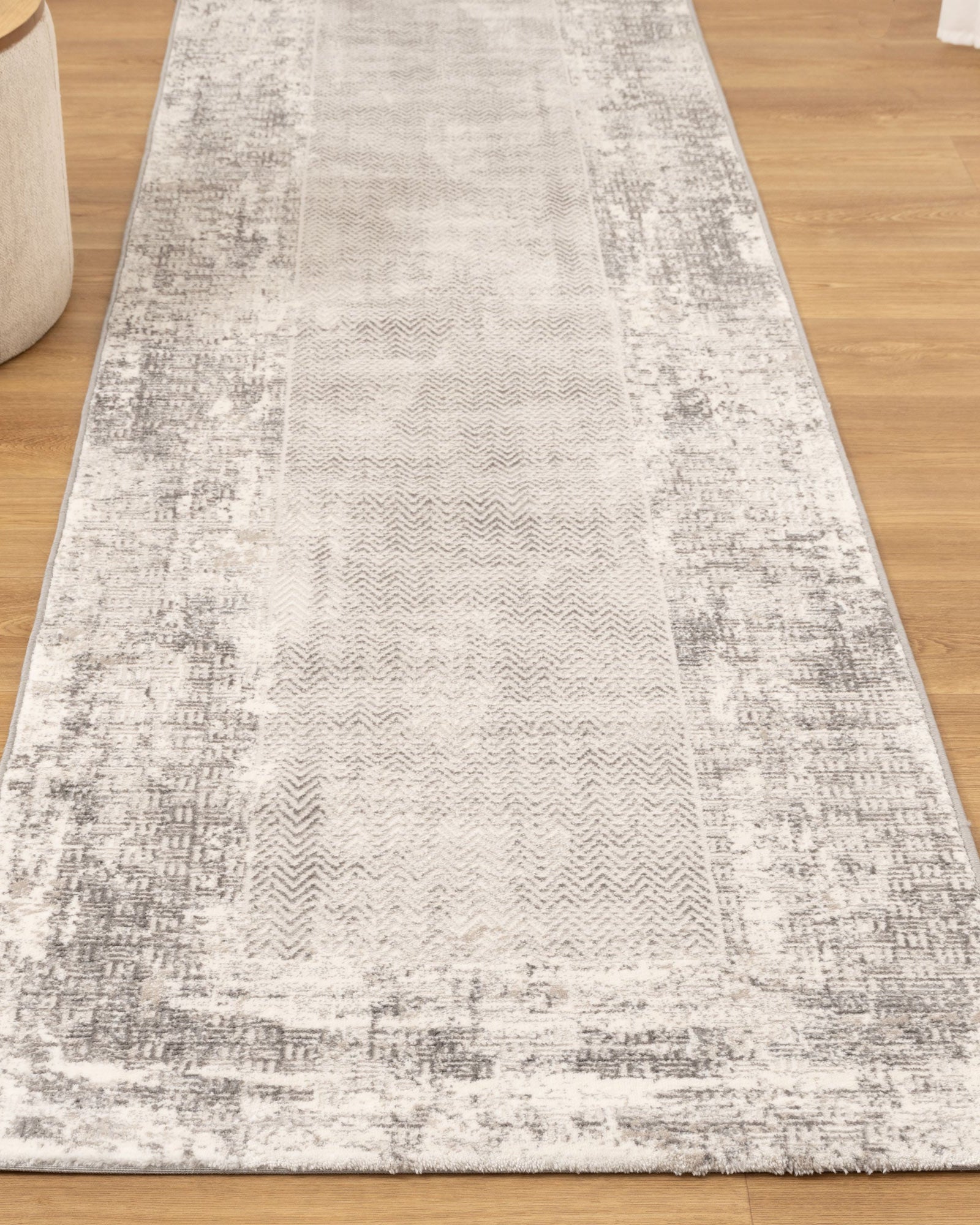 Atina Distressed Border Beige Grey Rug - AT04 - Beige area rug rug from Vogue Rugs Australia