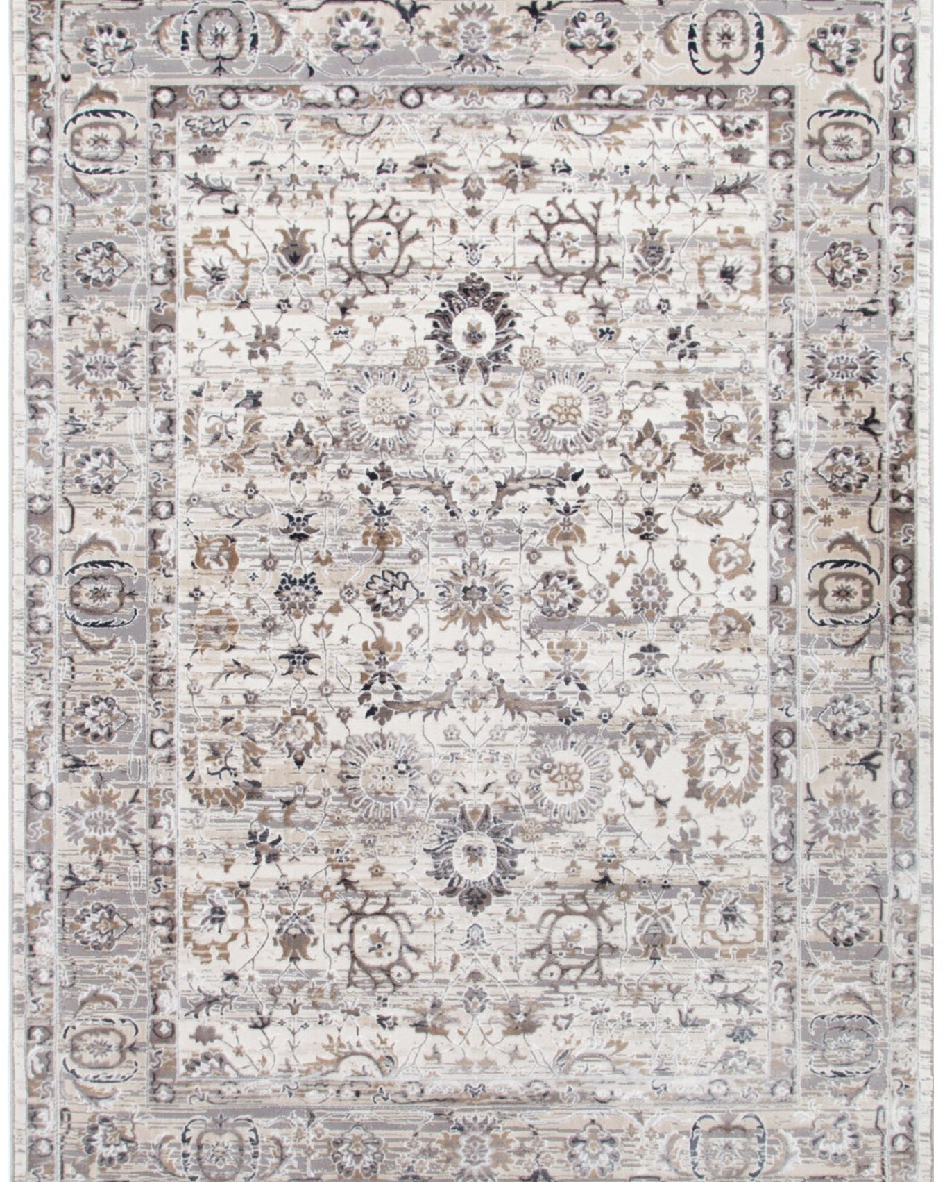 Atina Distressed Transitional Beige Grey Rug - AT05 - Beige transitional rug from Vogue Rugs Australia