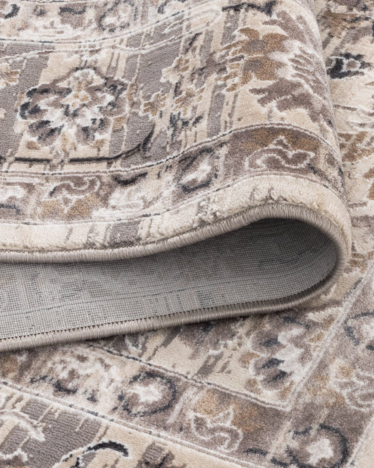 Atina Distressed Transitional Beige Grey Rug - AT05 - Beige transitional rug from Vogue Rugs Australia