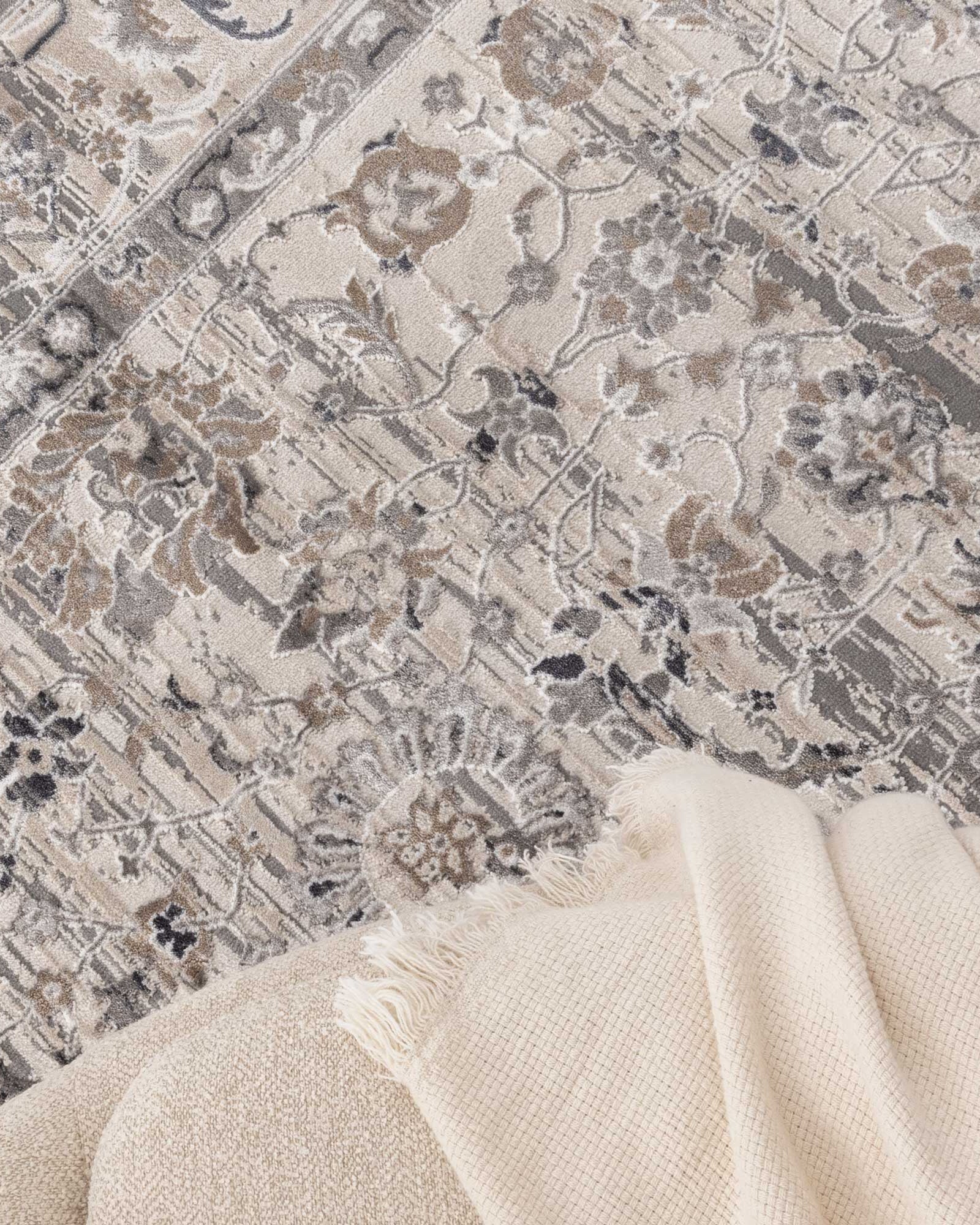 Atina Distressed Transitional Beige Grey Rug - AT05 - Beige transitional rug from Vogue Rugs Australia