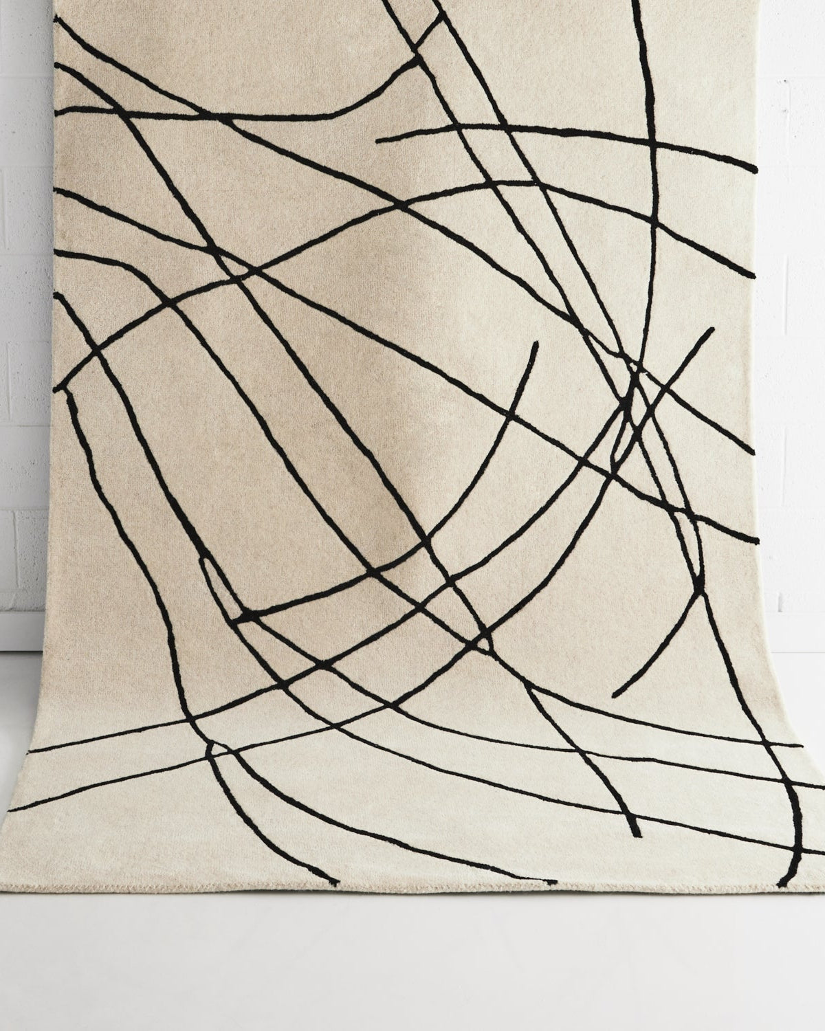 Alison Ivory Charcoal Wool Rug THERUG