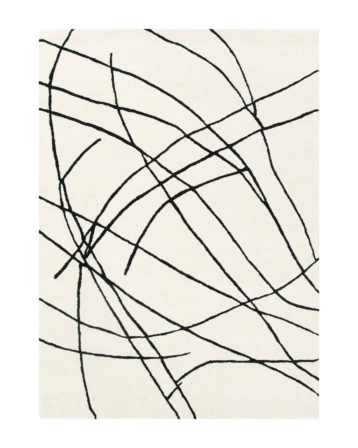 Alison Ivory Charcoal Wool Rug THERUG