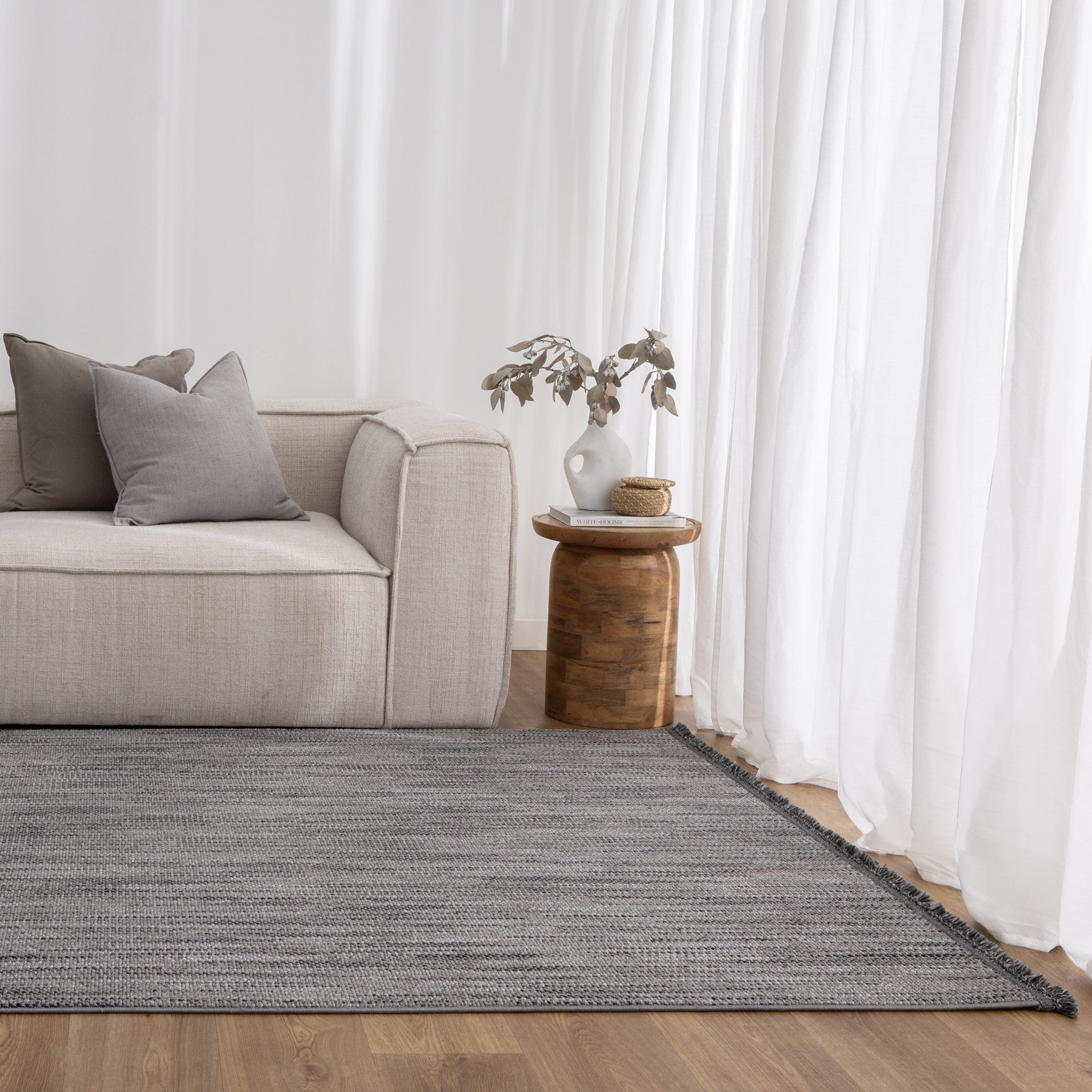 Berno Charcoal Loop Rug - B005.