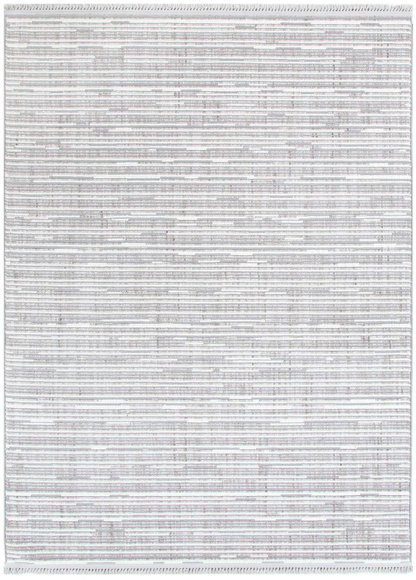 Berno Silver Ivory Loop Lines Rug - B006.
