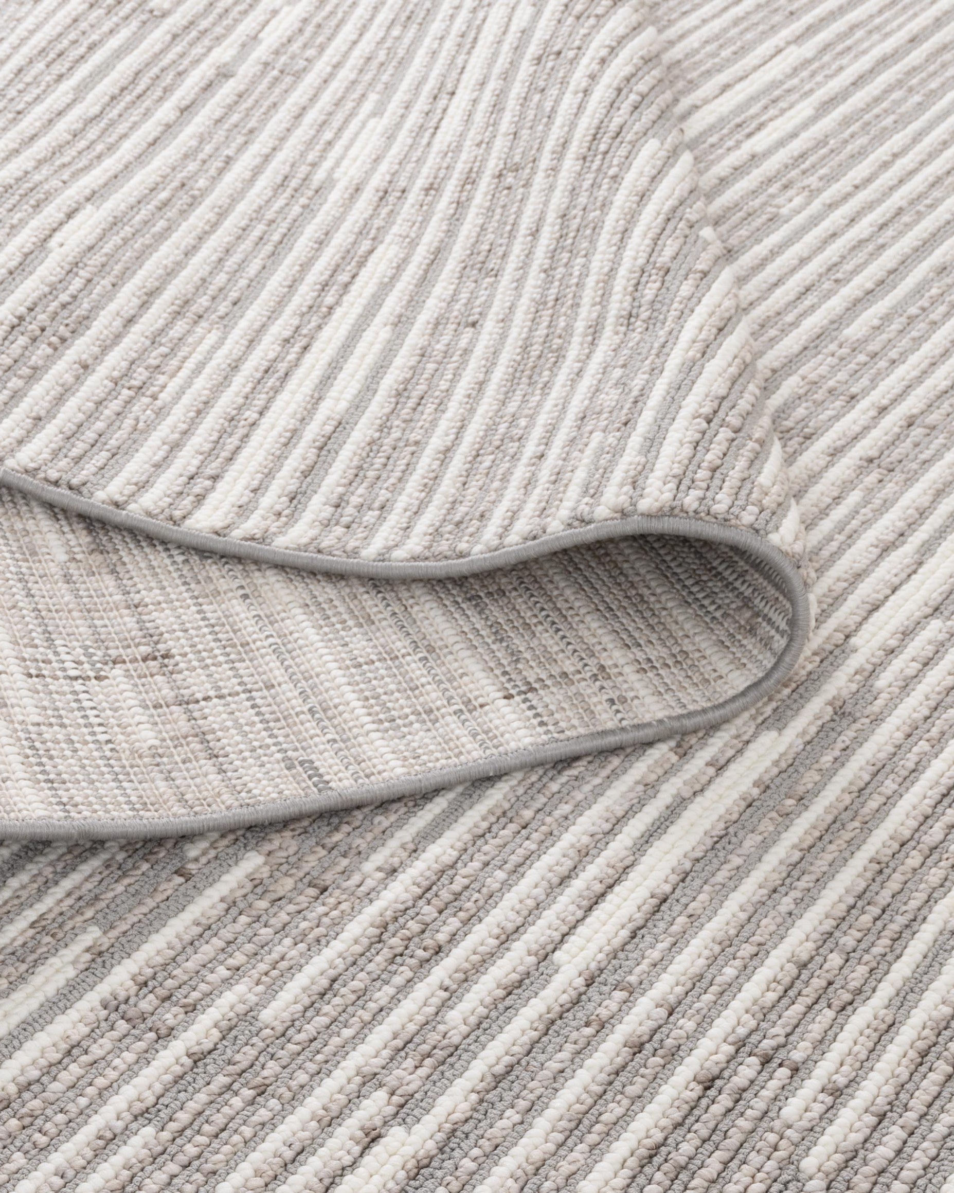 Berno Silver Ivory Loop Lines Rug - B006 - Ivory area rug rug from Vogue Rugs Australia