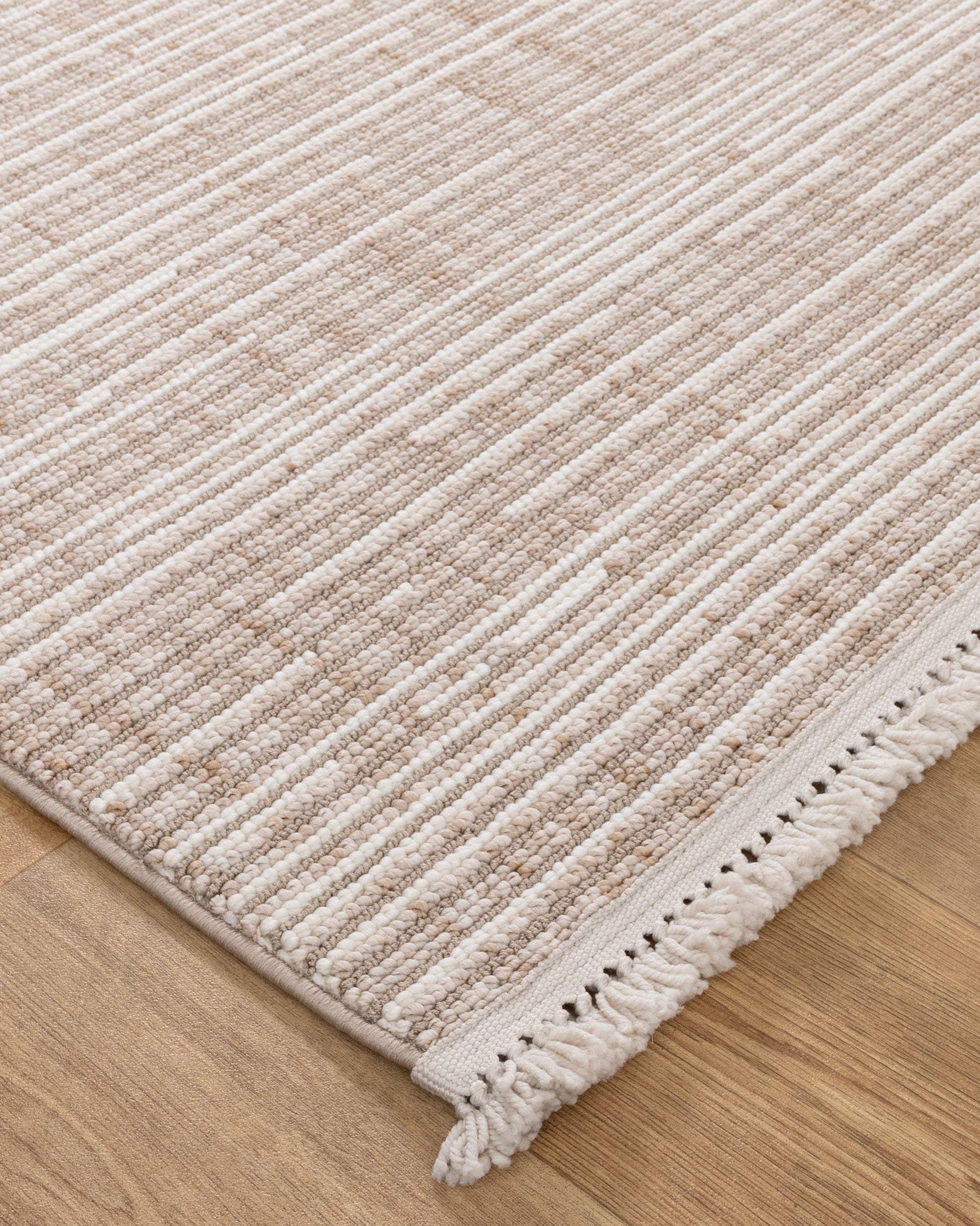 Berno Beige Ivory Loop Lines Rug - B007 - Beige area rug rug from Vogue Rugs Australia