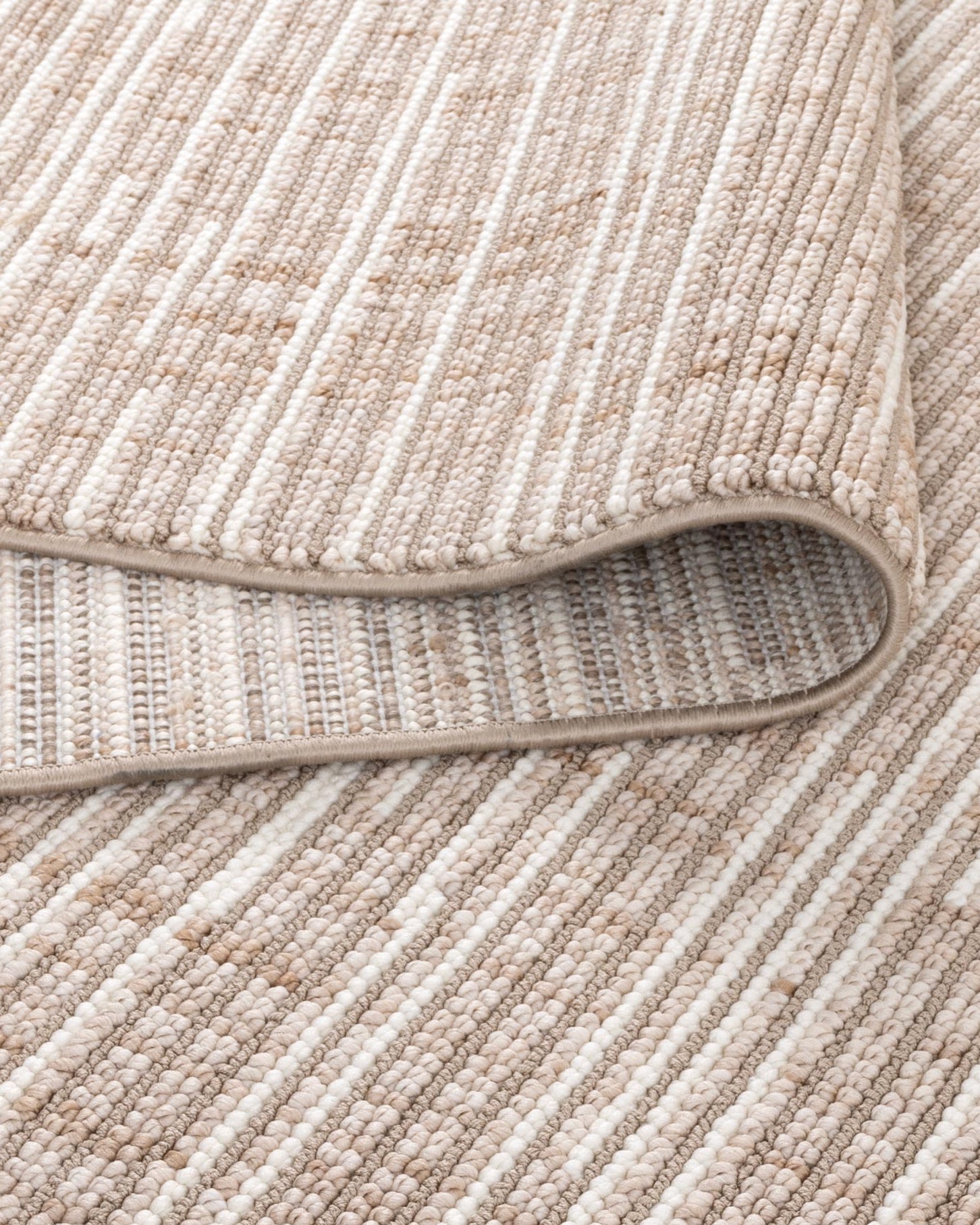 Berno Beige Ivory Loop Lines Rug - B007 - Beige area rug rug from Vogue Rugs Australia