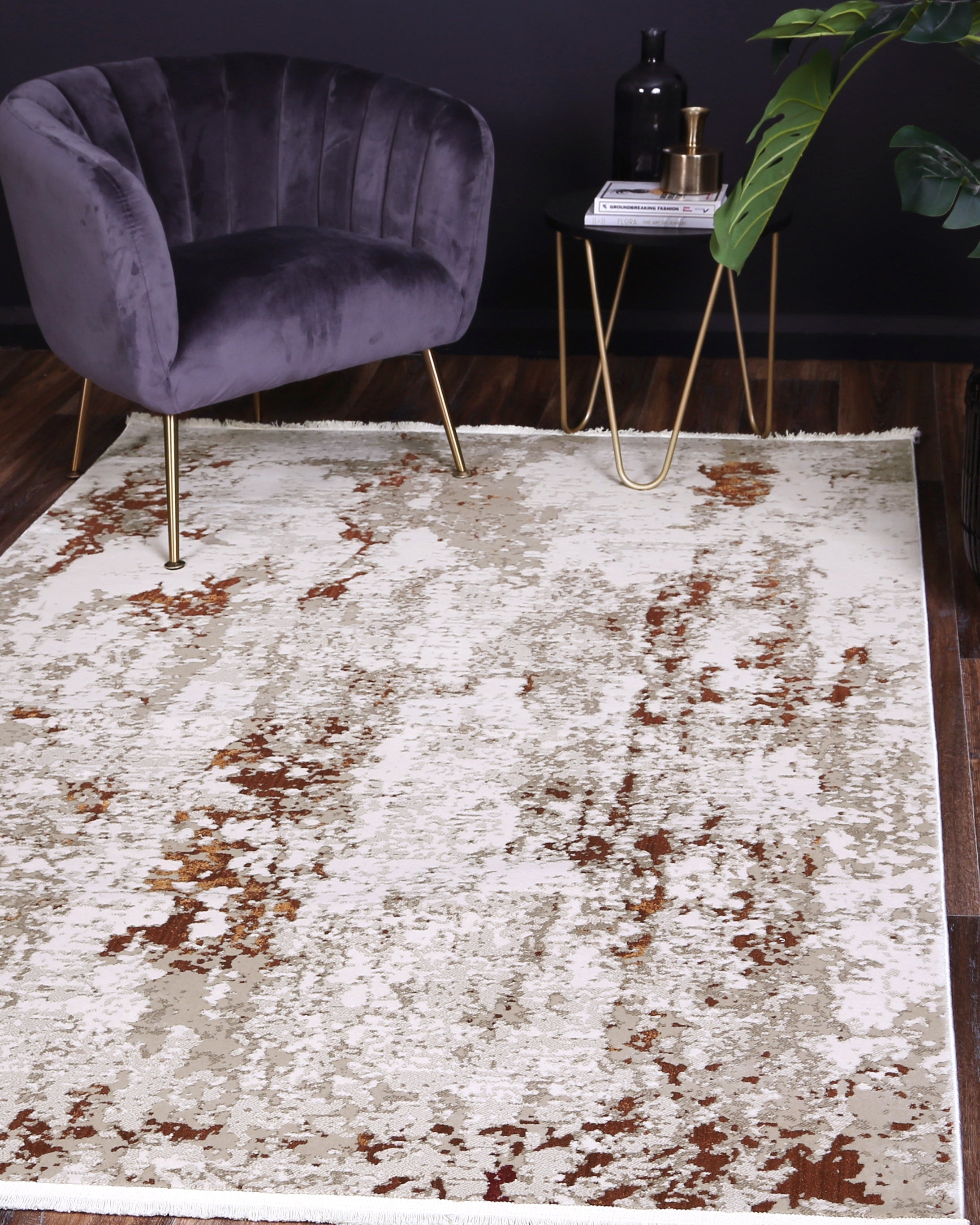 Bohemian Paradise One Modern Beige Terracotta Rug - 01BTER - Beige modern rug from Vogue Rugs Australia
