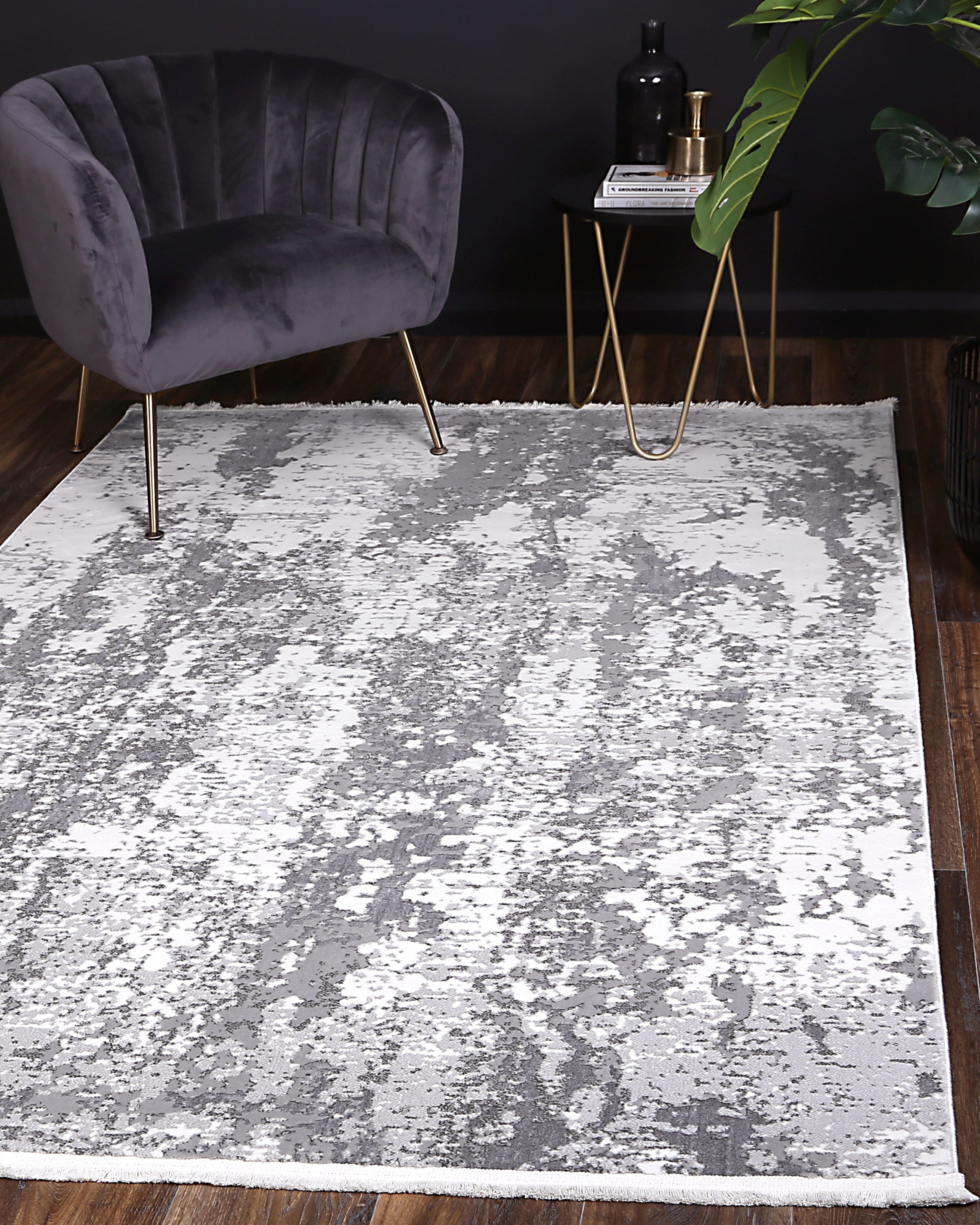 Bohemian Paradise One Modern Grey Rug - 01GREY - Grey modern rug from Vogue Rugs Australia