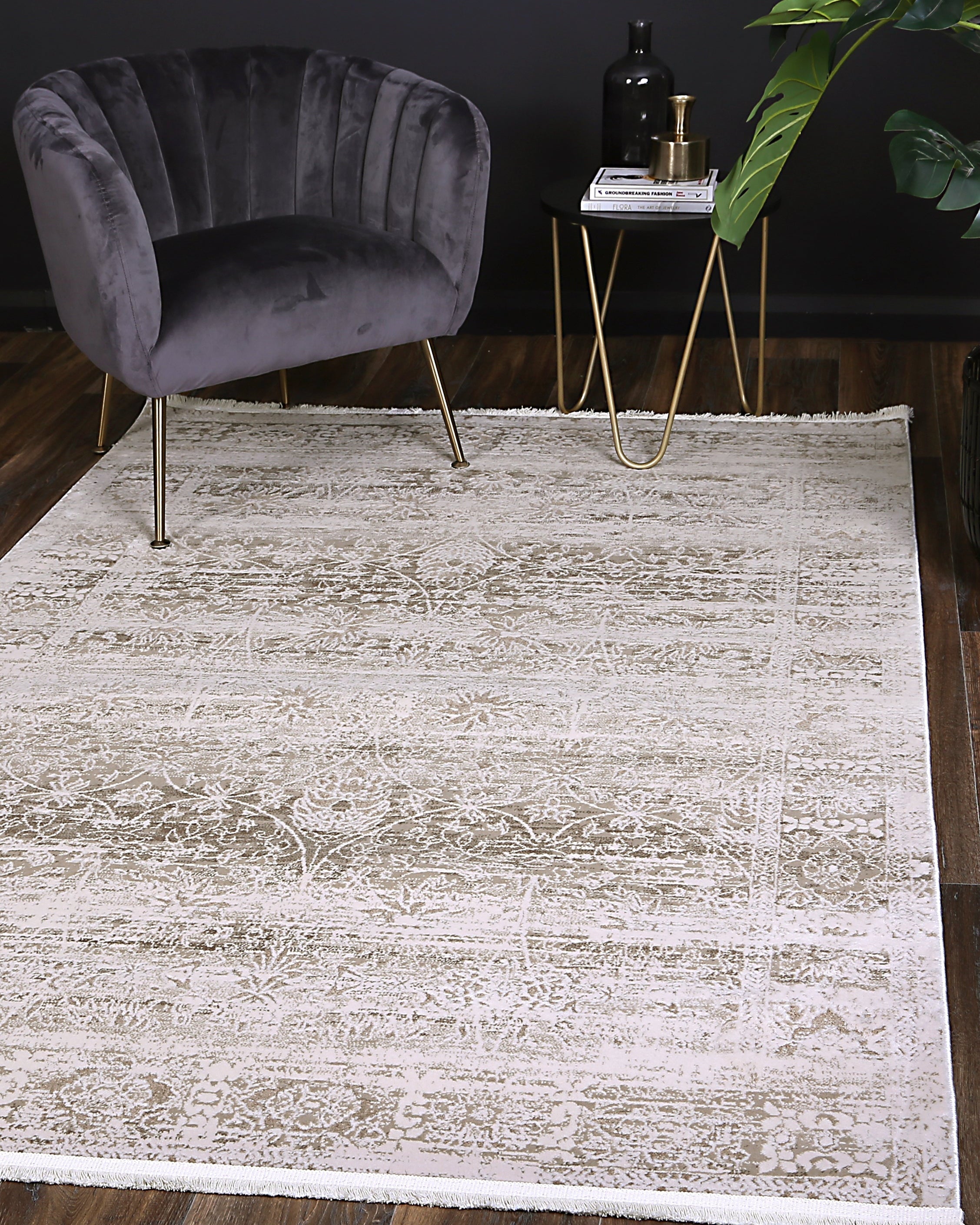 Bohemian Paradise Solid Beige Modern Rug - 02BEIG - Beige modern rug from Vogue Rugs Australia