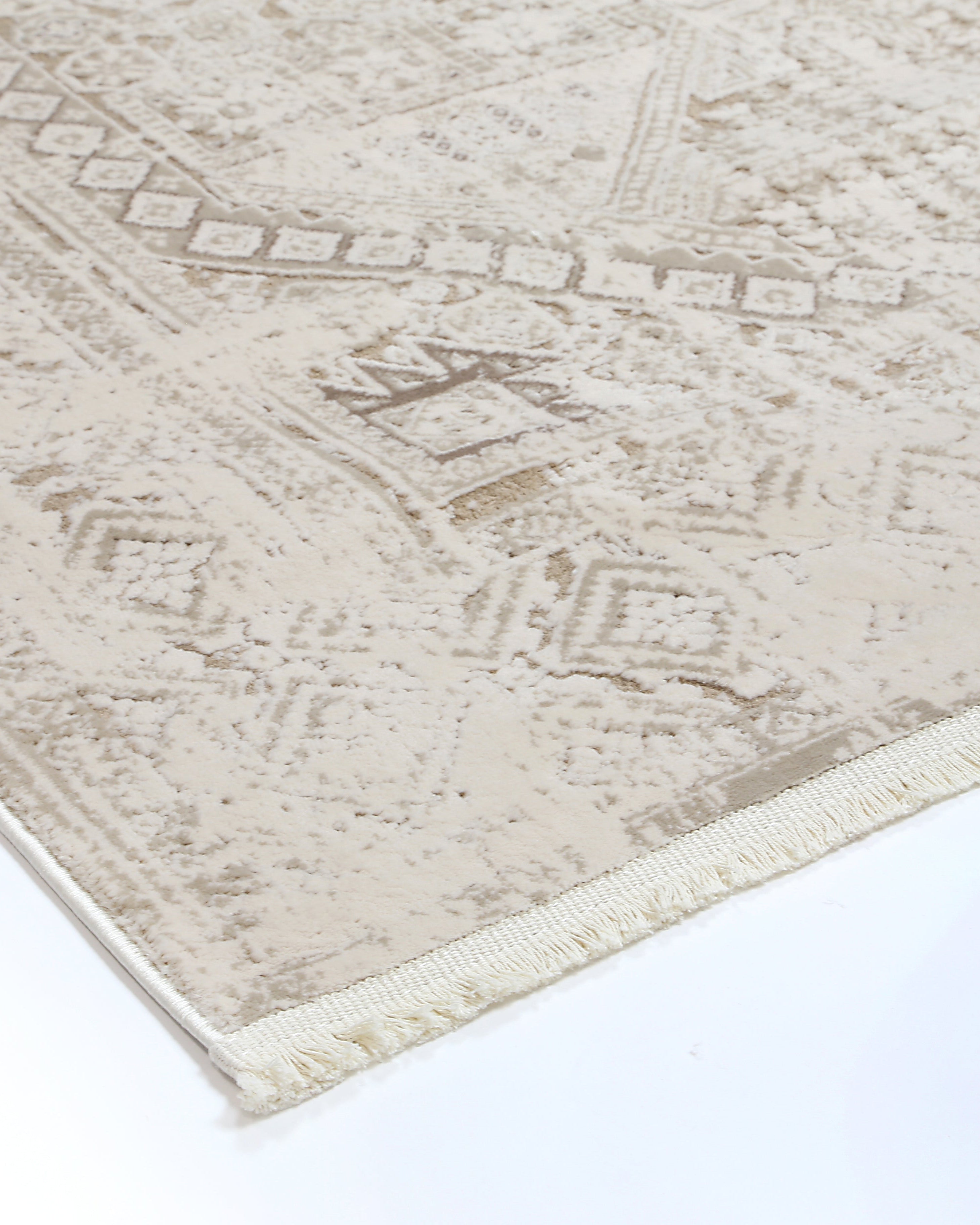 Bohemian Paradise Panel Beige Rug - 03BEIG - Beige bohemian rug from Vogue Rugs Australia