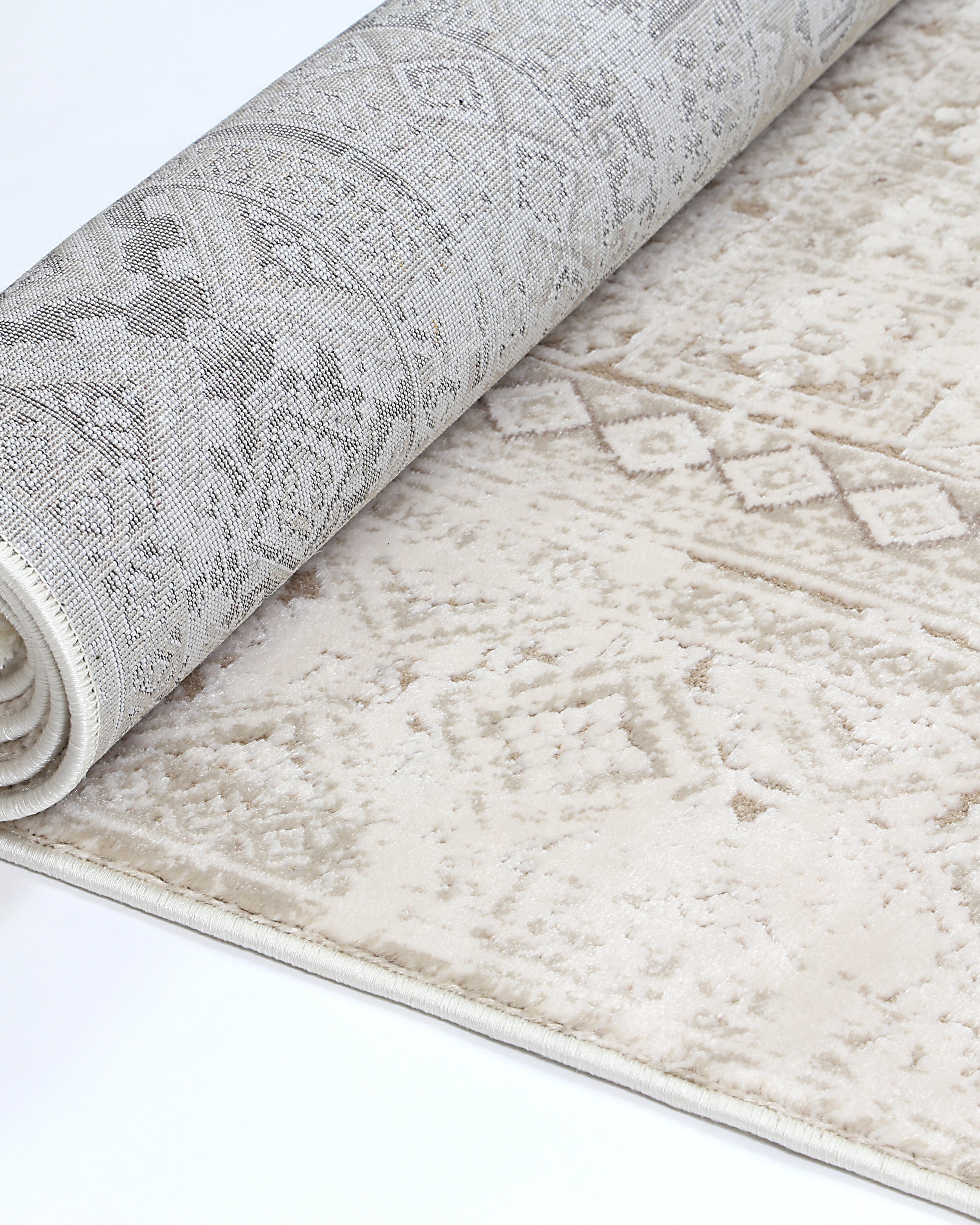 Bohemian Paradise Panel Beige Rug - 03BEIG - Beige bohemian rug from Vogue Rugs Australia