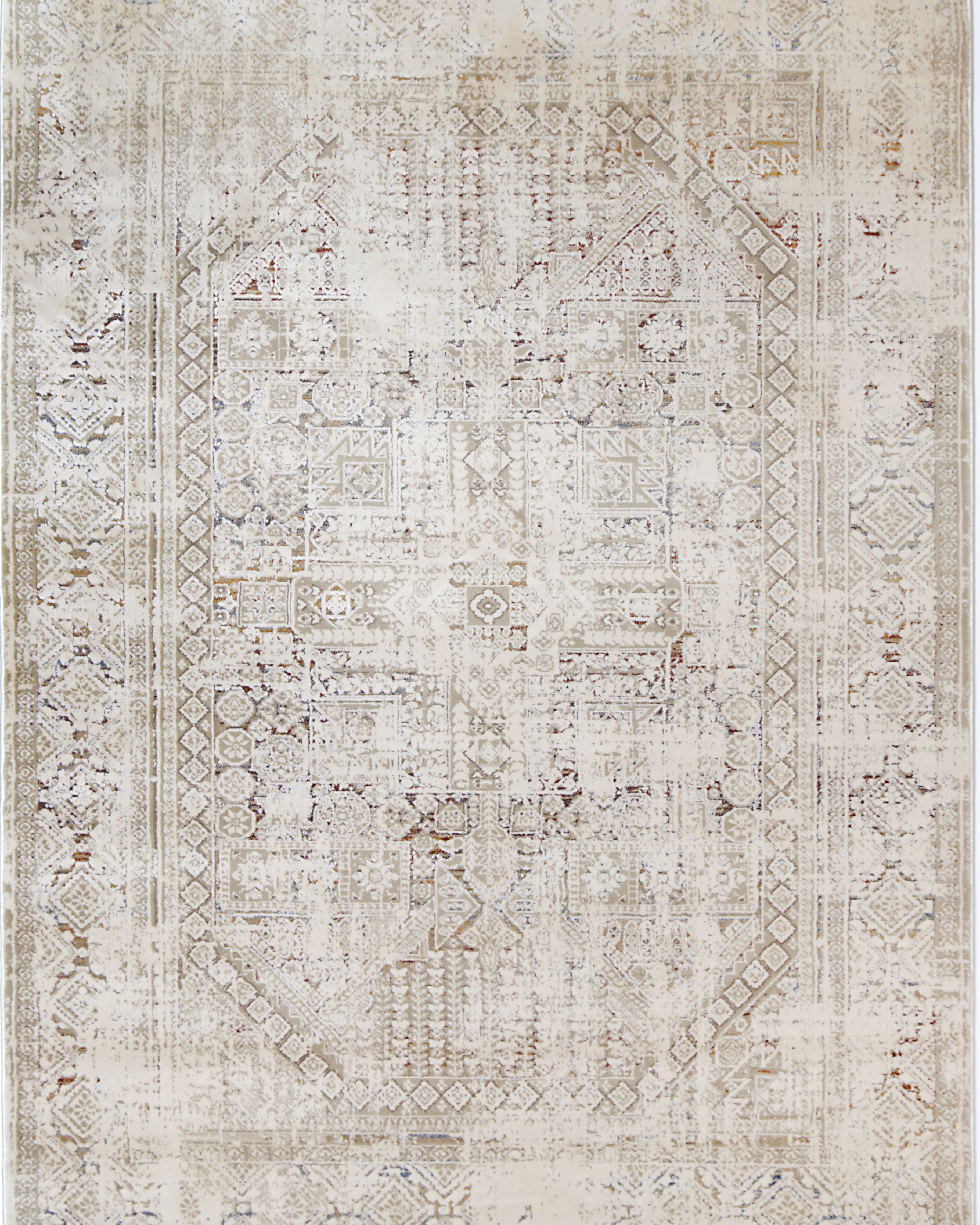Bohemian Paradise Panel Beige Multi Rug - 03BMUL - Beige bohemian rug from Vogue Rugs Australia