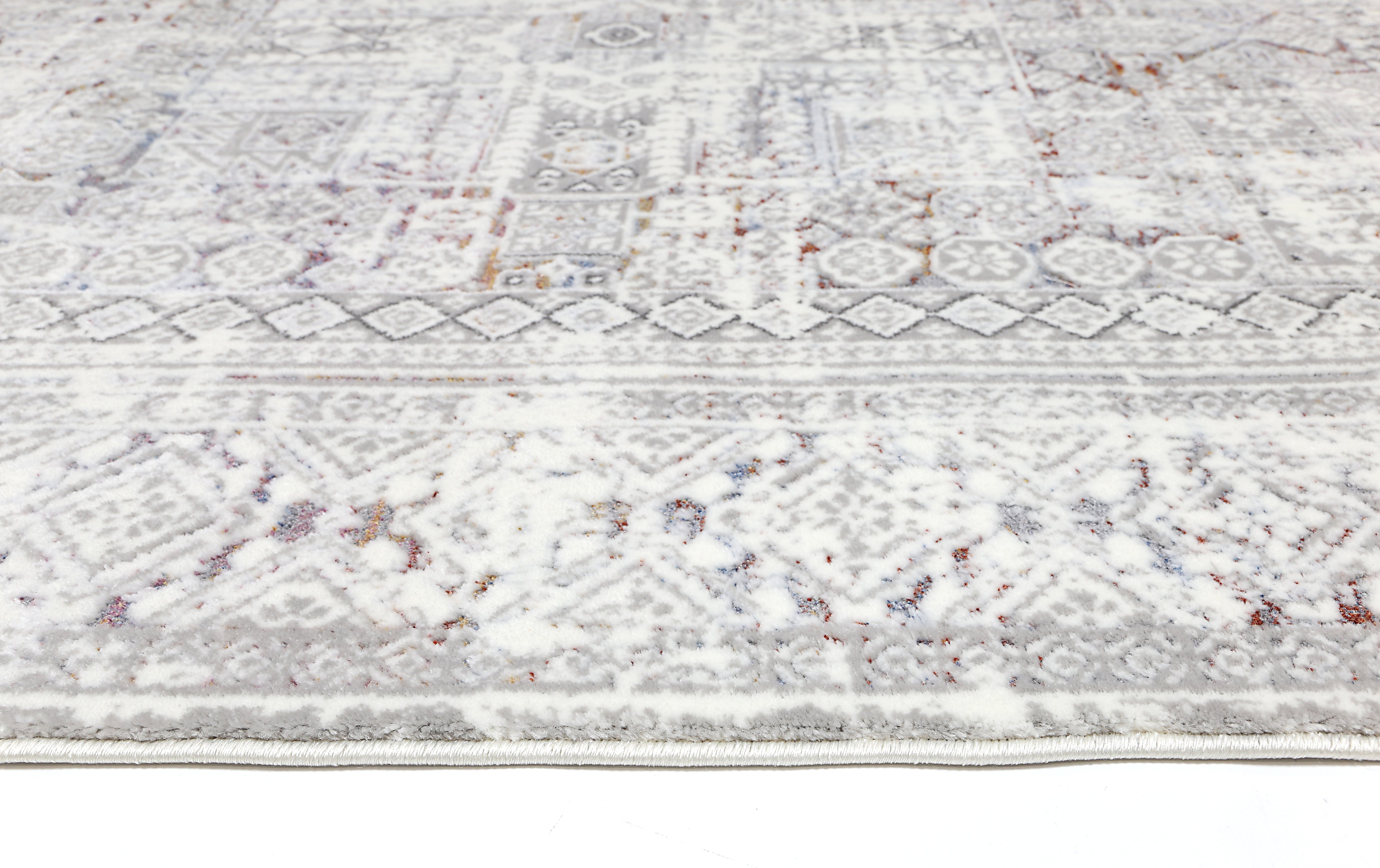 Bohemian Paradise Panel Grey Multi Rug - 03GMUL.