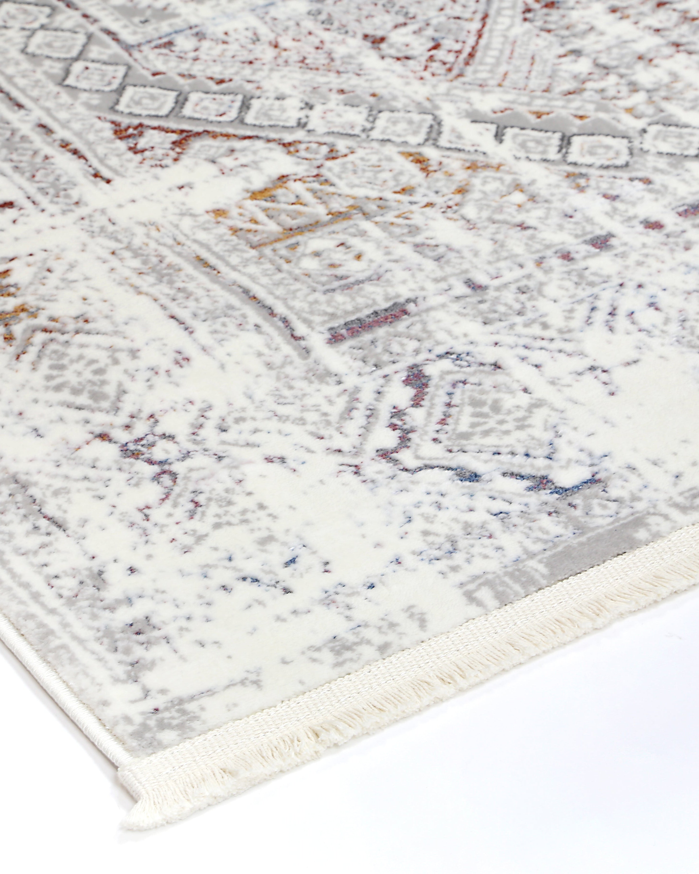Bohemian Paradise Panel Grey Multi Rug - 03GMUL - Grey bohemian rug from Vogue Rugs Australia