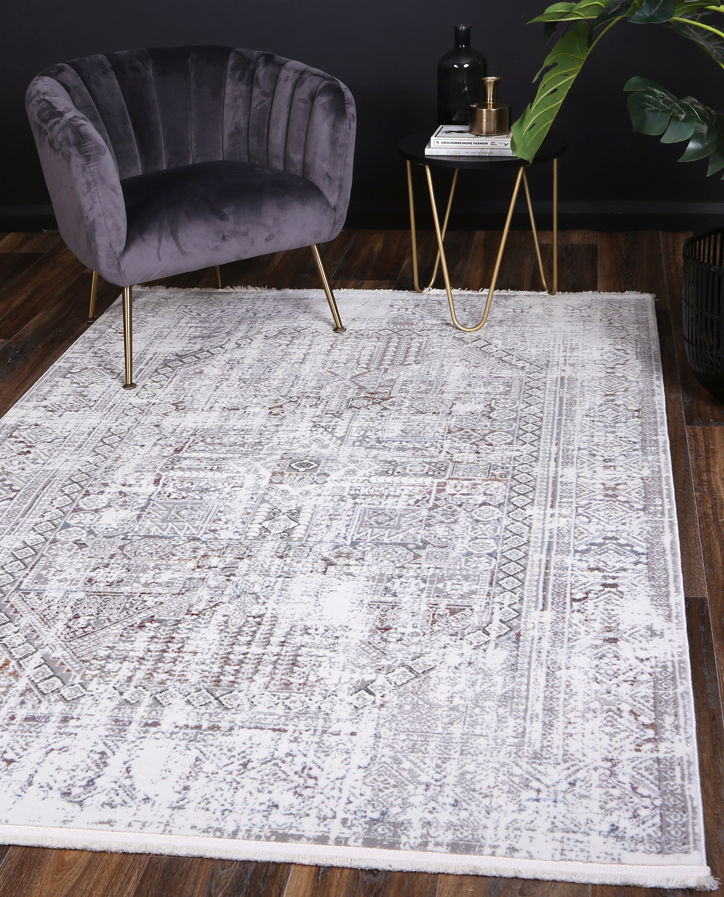 Bohemian Paradise Panel Grey Multi Rug - 03GMUL.