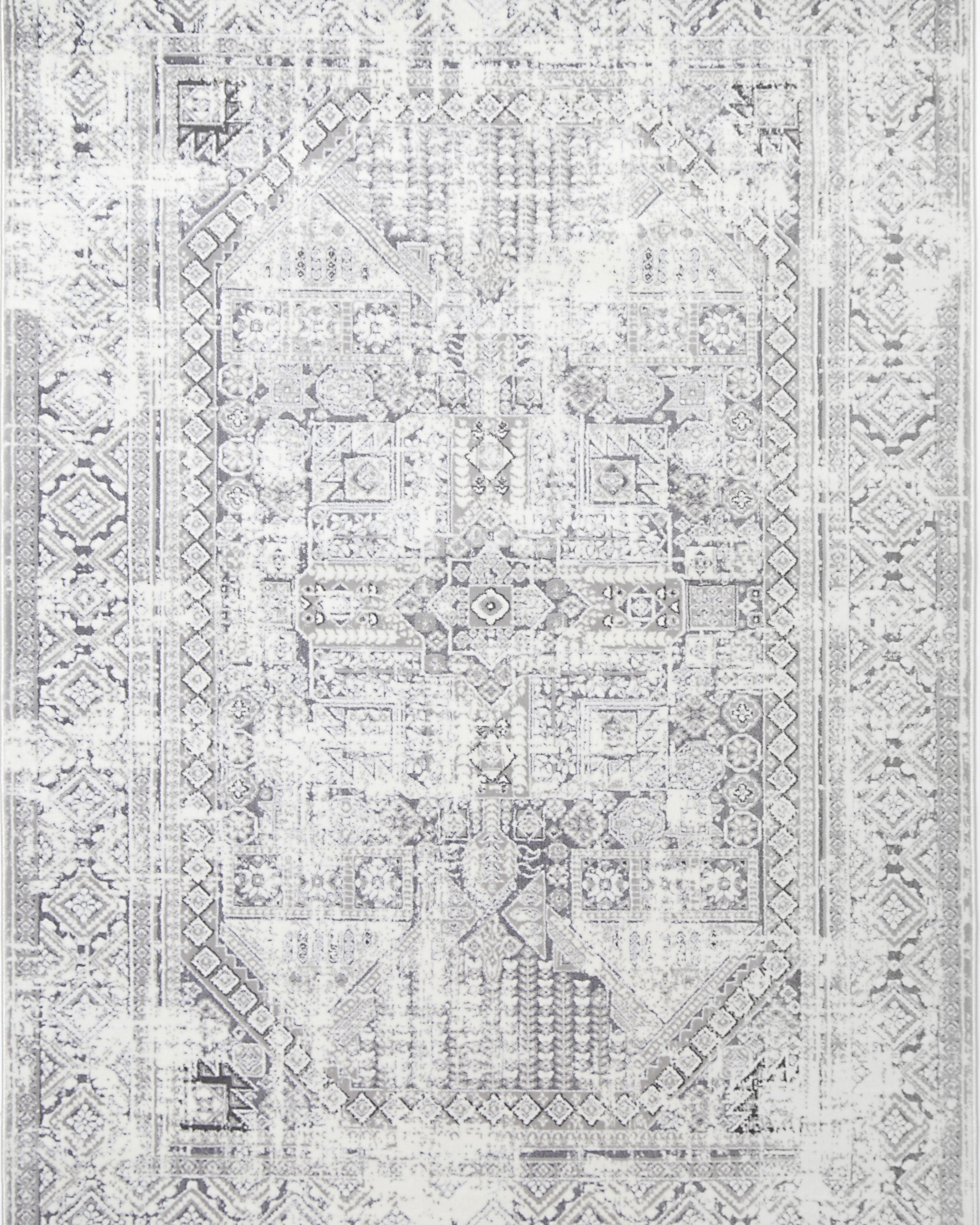 Bohemian Paradise Panel Grey Rug - 03GREY - Grey bohemian rug from Vogue Rugs Australia