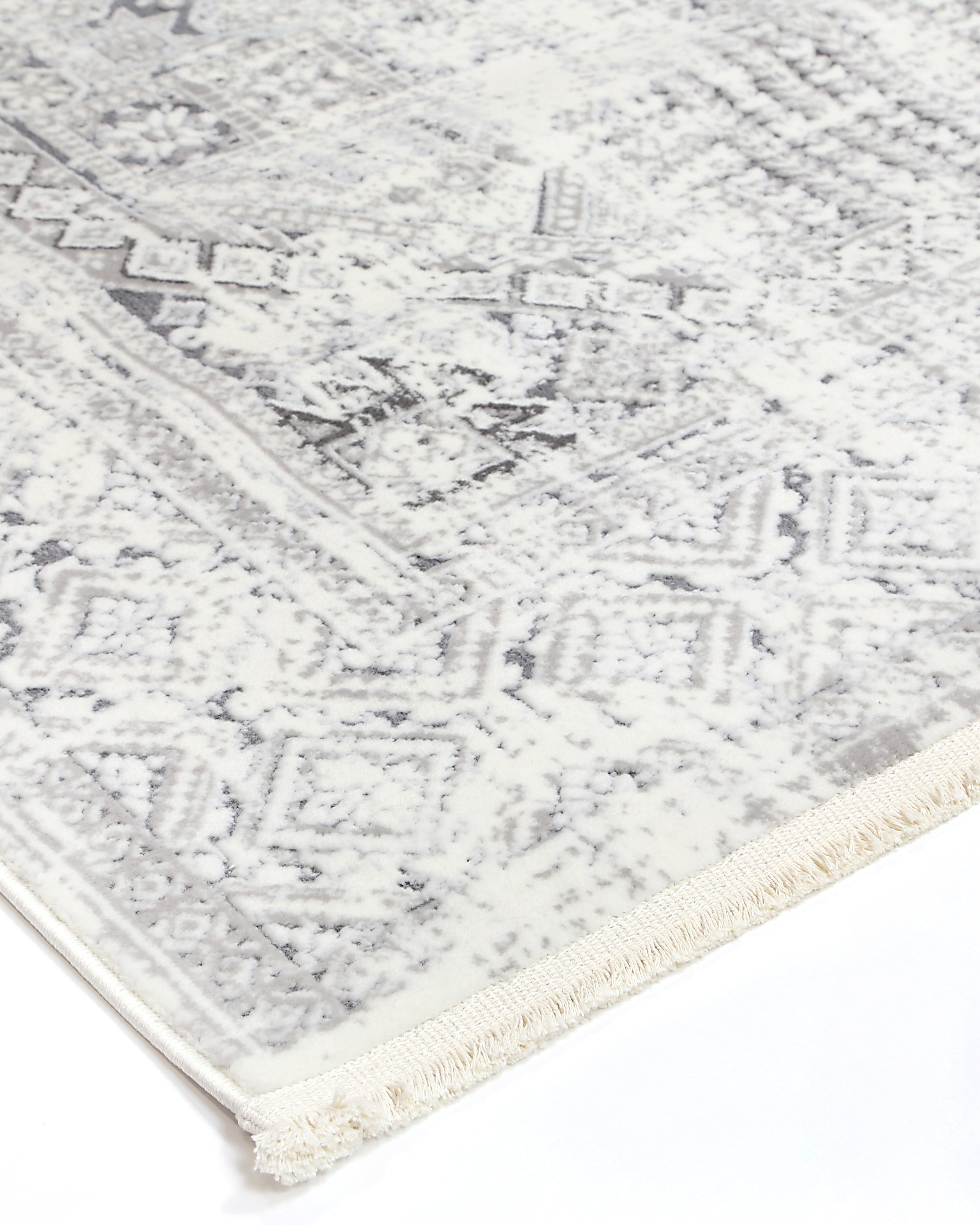 Bohemian Paradise Panel Grey Rug - 03GREY - Grey bohemian rug from Vogue Rugs Australia