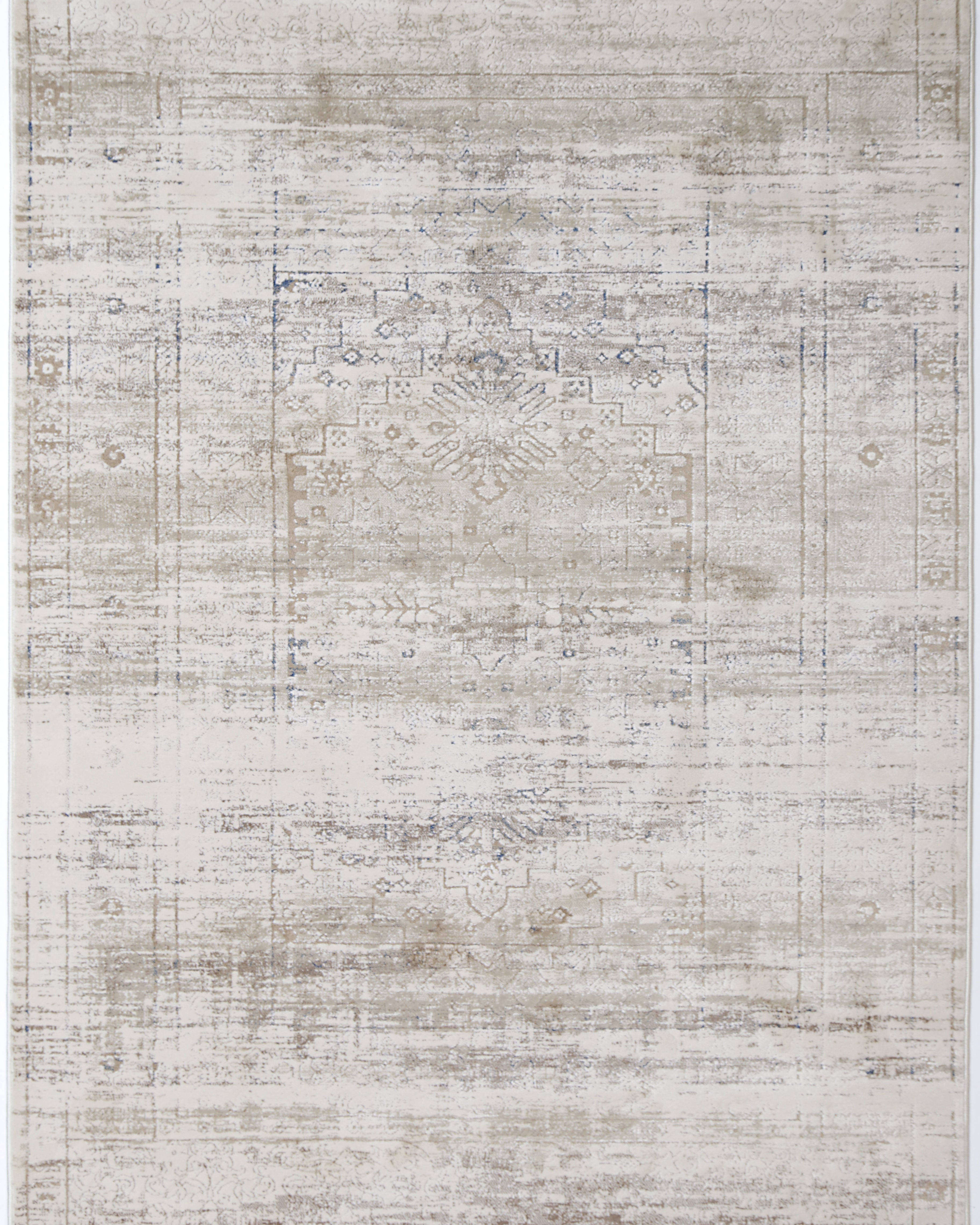 Bohemian Paradise Traditional Beige Blue Rug -04BBLU - Beige traditional rug from Vogue Rugs Australia