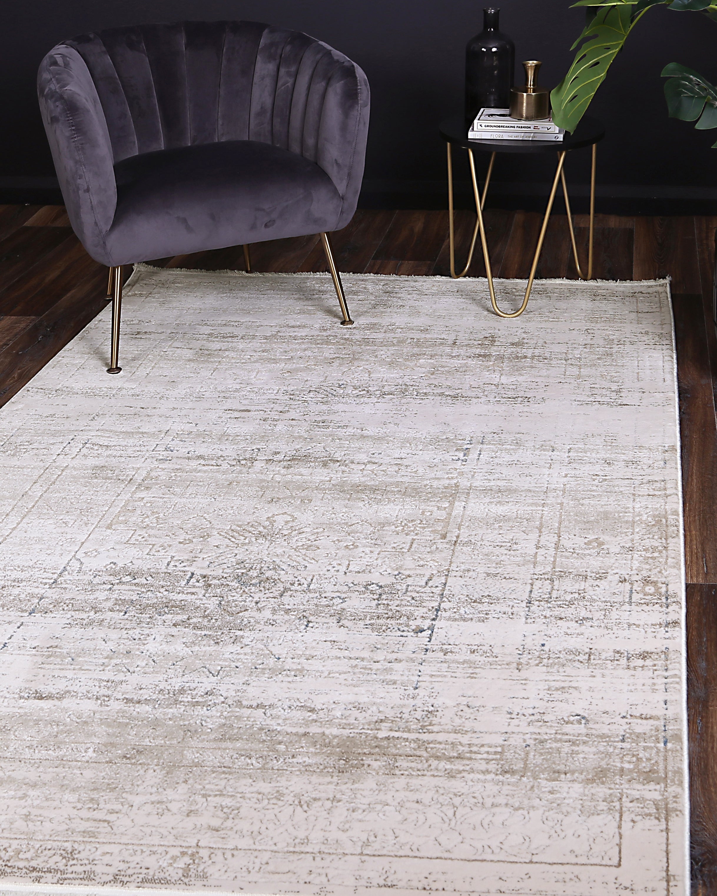 Bohemian Paradise Traditional Beige Blue Rug -04BBLU - Beige traditional rug from Vogue Rugs Australia
