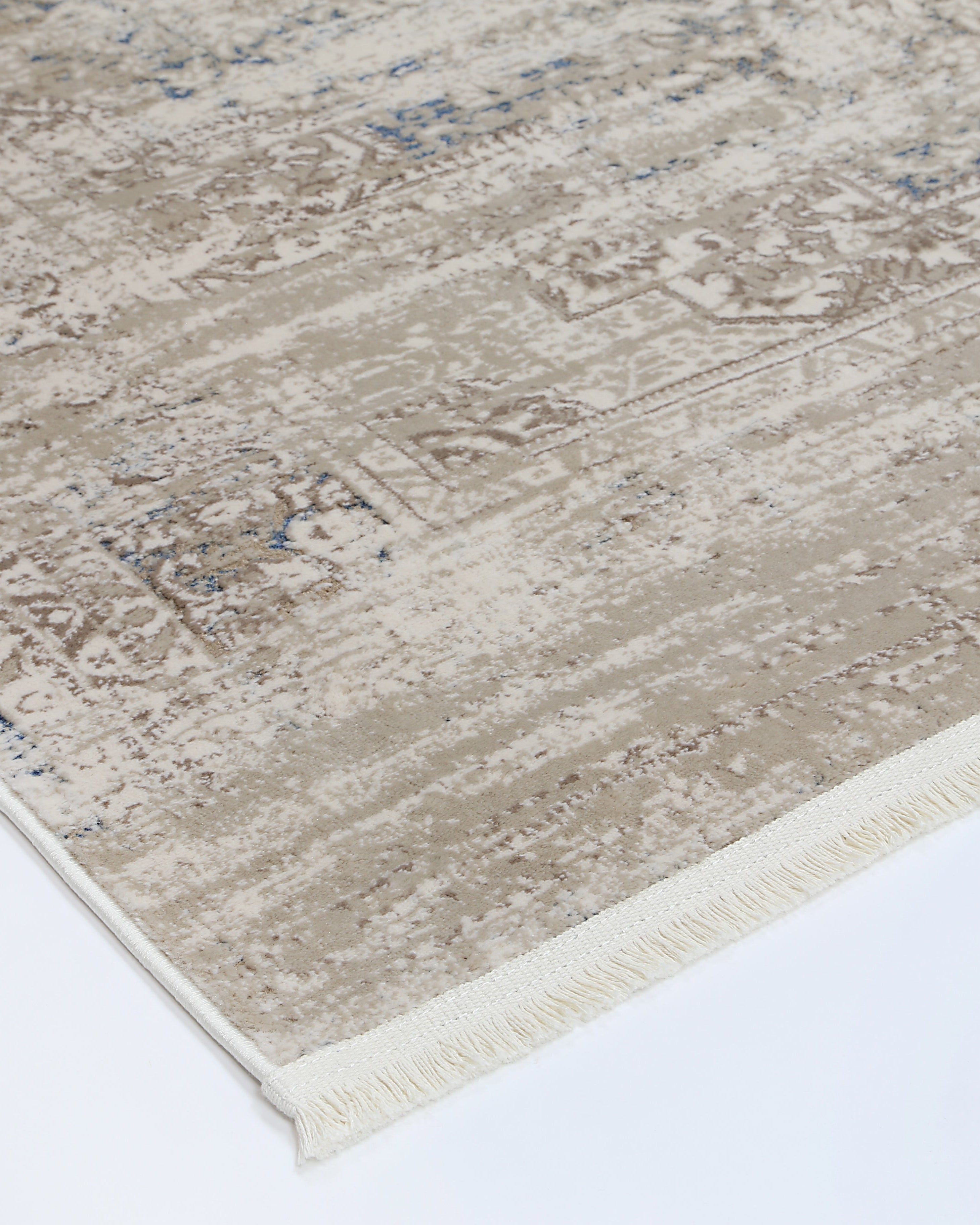 Bohemian Paradise Medalion Beige Blue Rug - 06BBLU - Beige bohemian rug from Vogue Rugs Australia