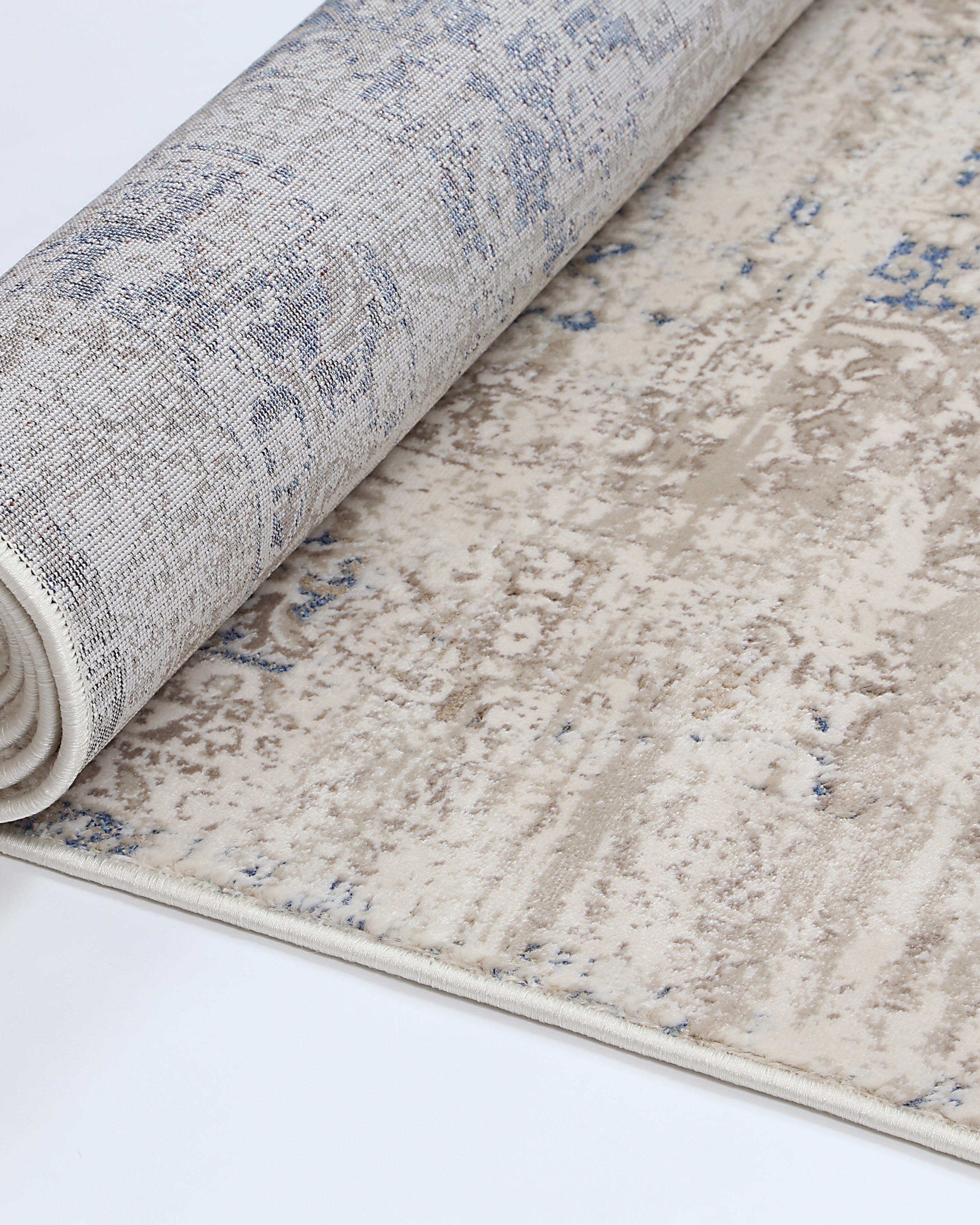 Bohemian Paradise Medalion Beige Blue Rug - 06BBLU - Beige bohemian rug from Vogue Rugs Australia