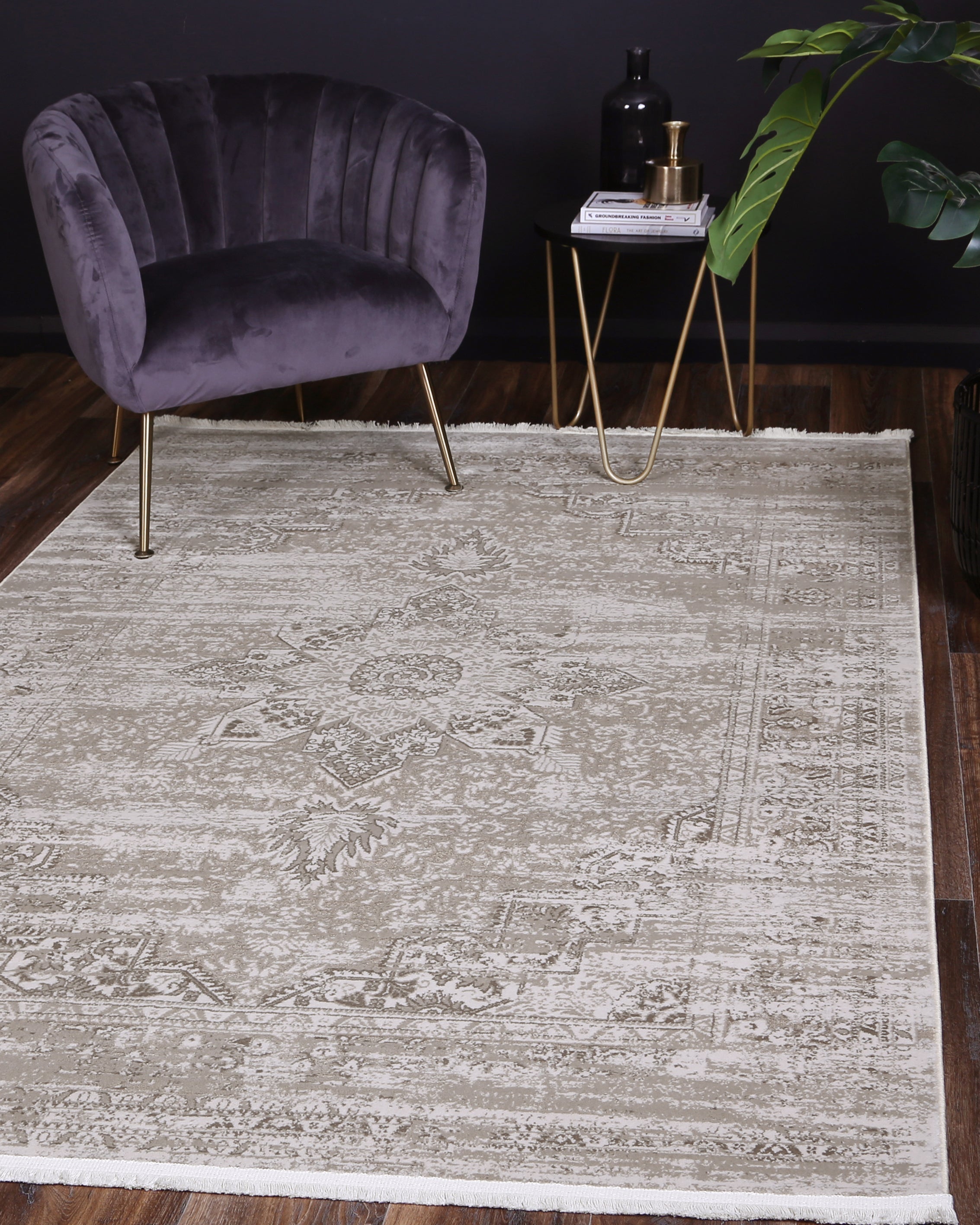 Bohemian Paradise Medalion Beige Rug - 06BEIG - Beige bohemian rug from Vogue Rugs Australia