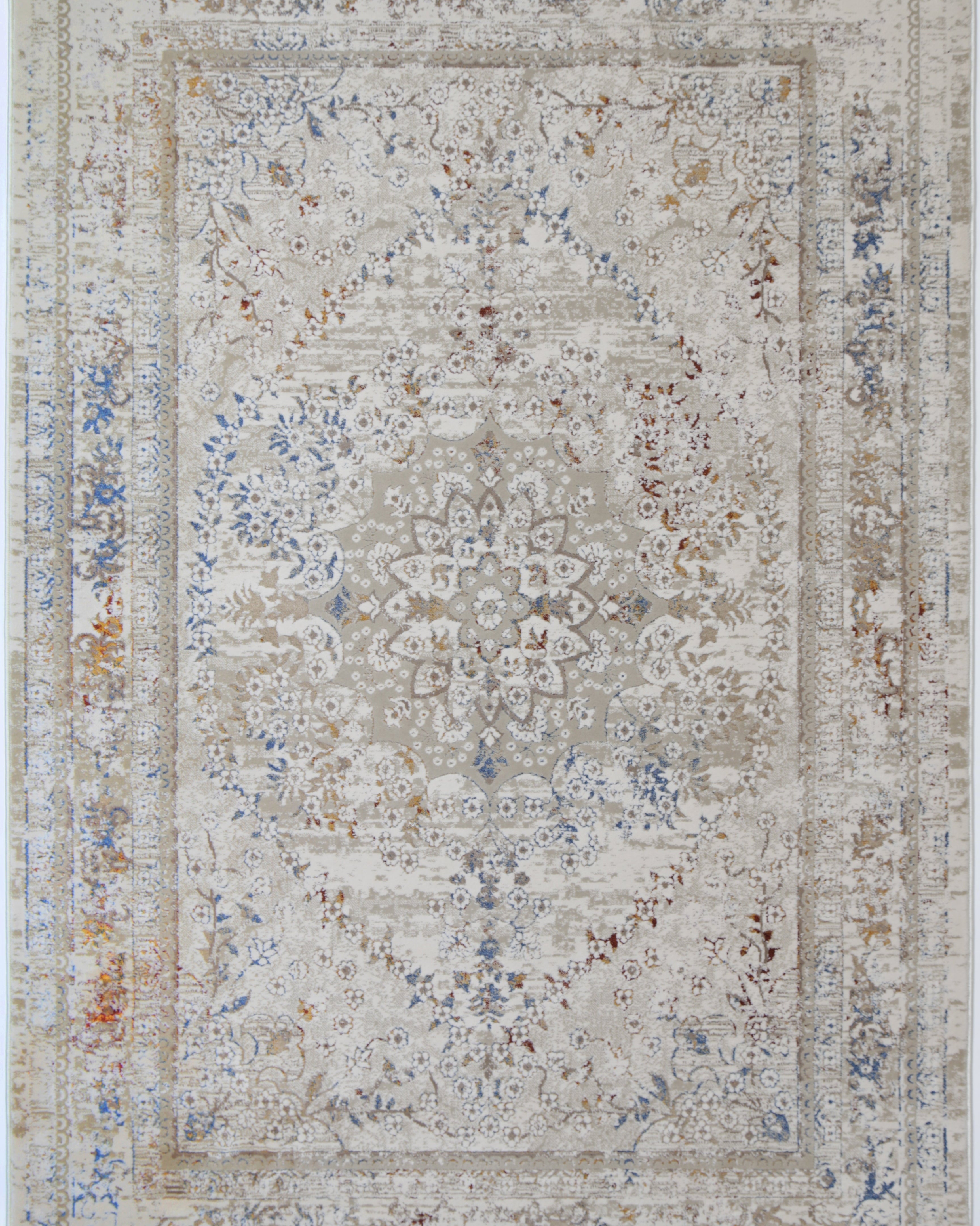 Bohemian Paradise Vintage Medalion Beige Multi Rug - 08BMUL - Beige vintage rug from Vogue Rugs Australia