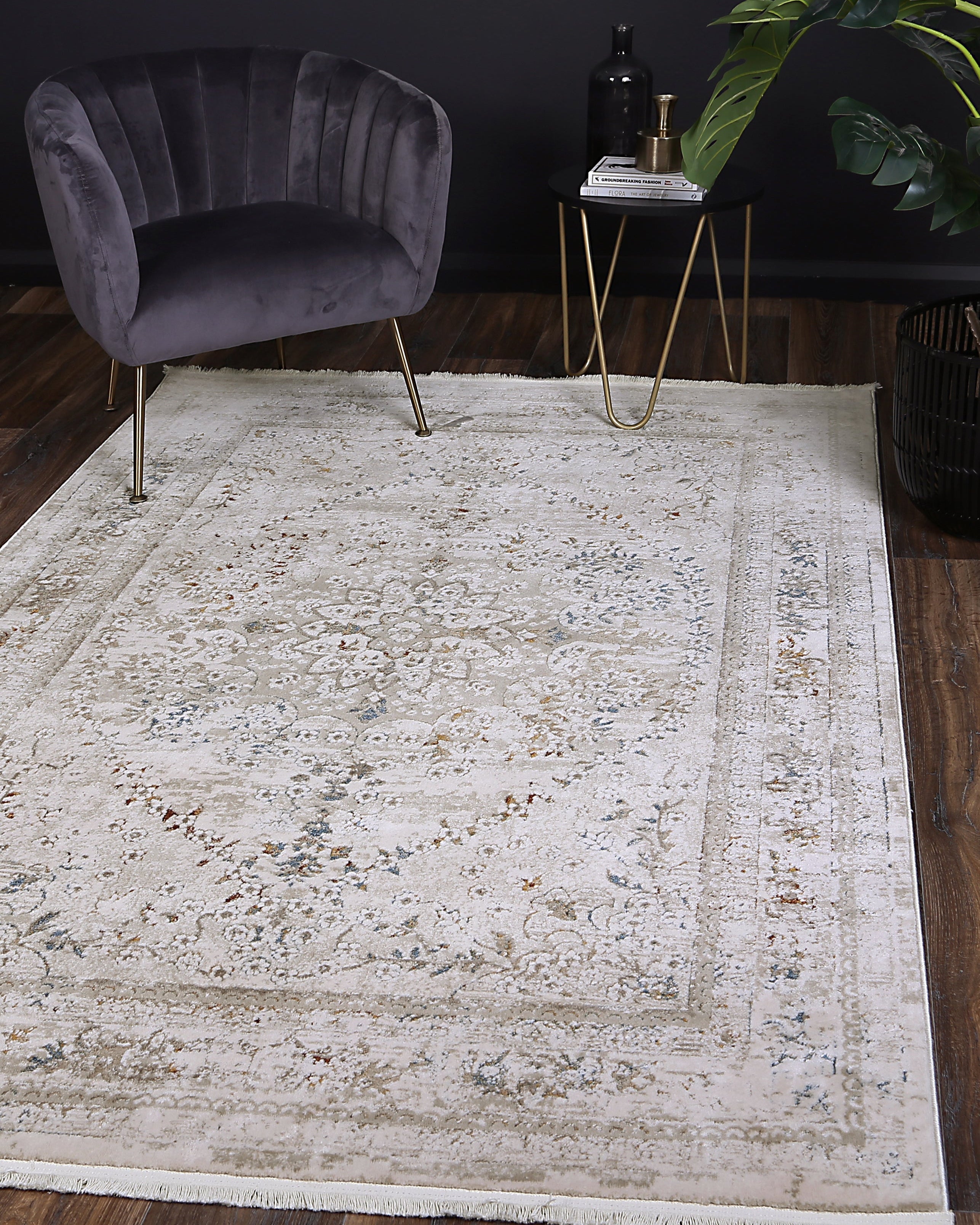 Bohemian Paradise Vintage Medalion Beige Multi Rug - 08BMUL - Beige vintage rug from Vogue Rugs Australia