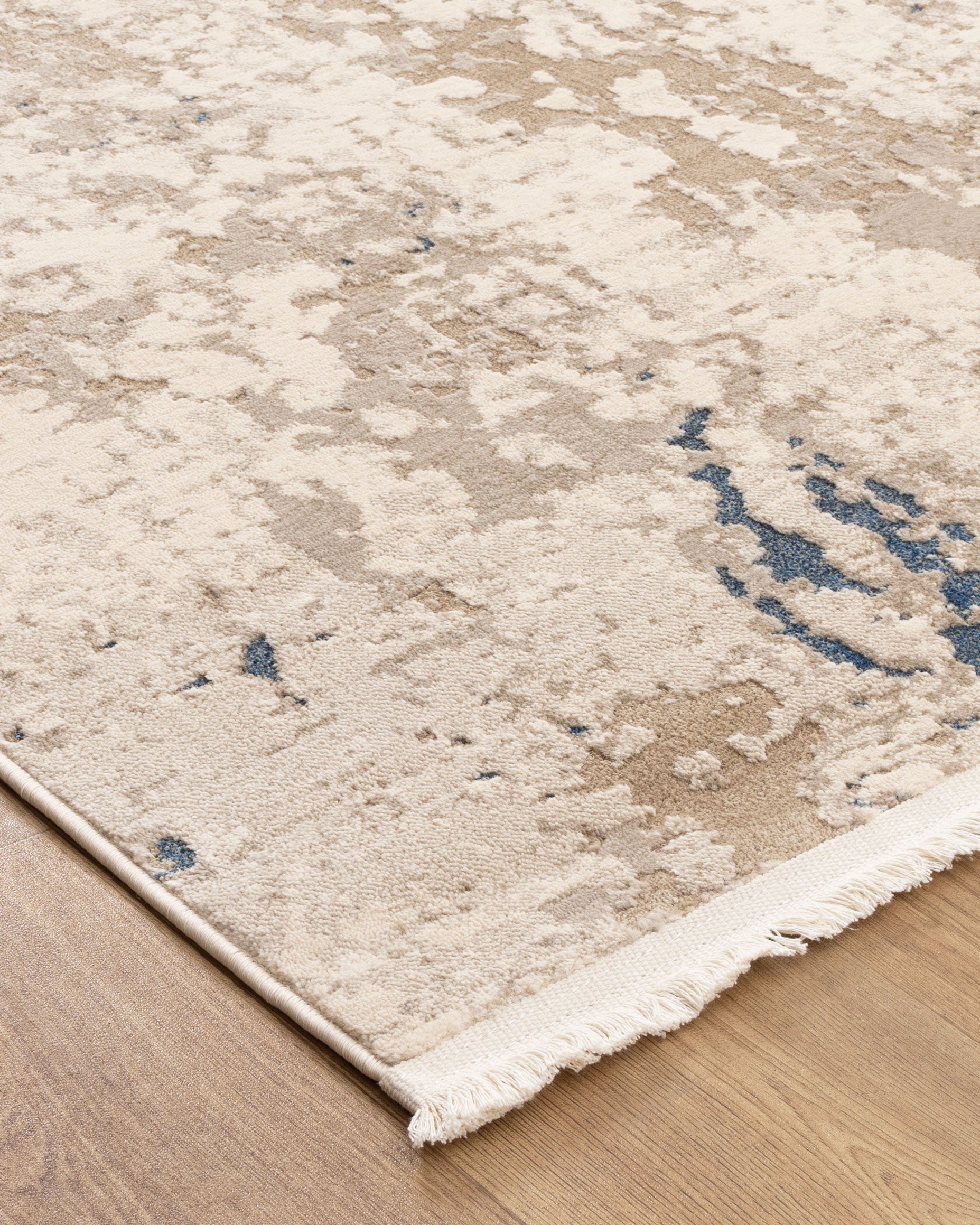 Bohemian Paradise One Modern Beige Blue Rug - 01BBLU - Beige modern rug from Vogue Rugs Australia
