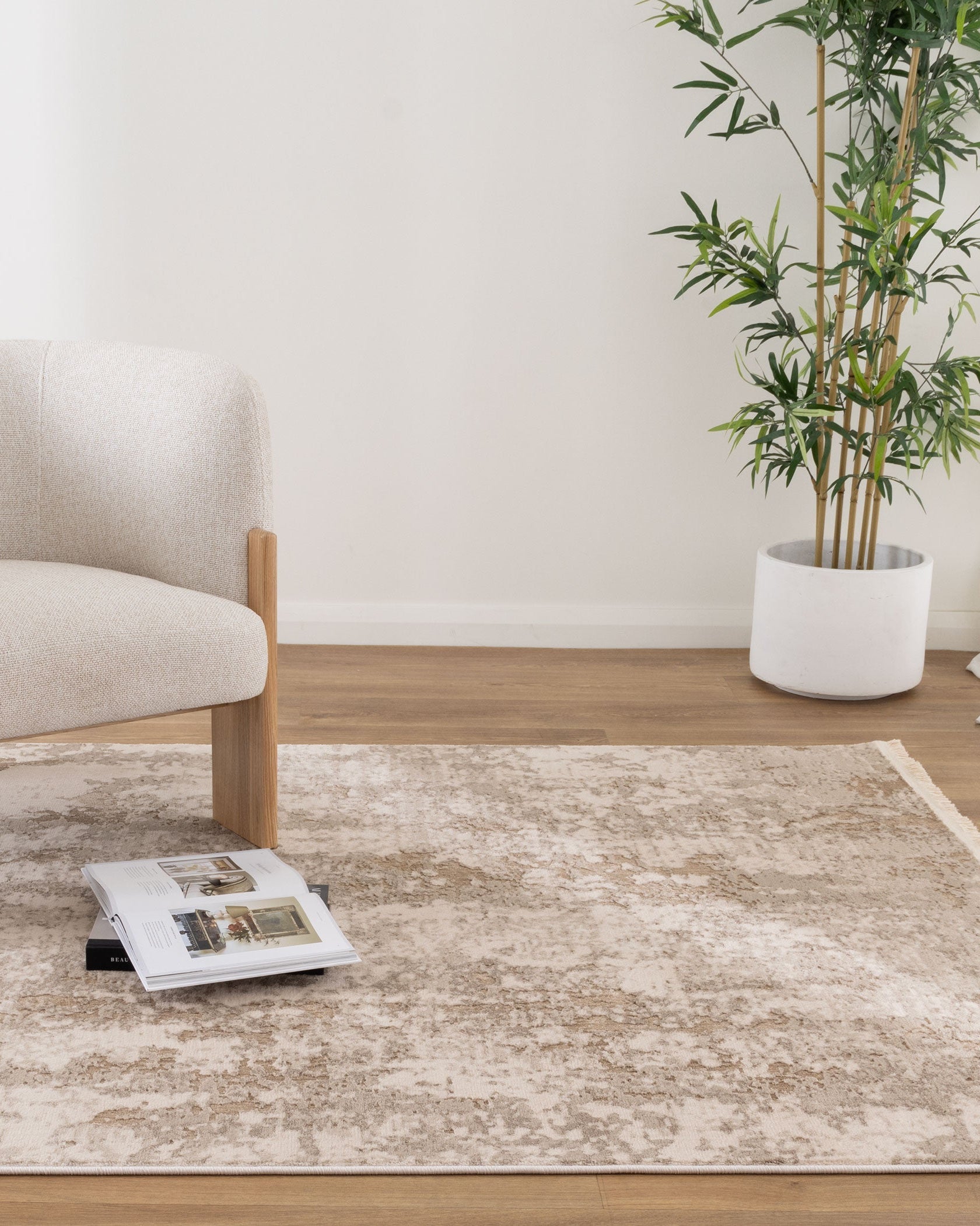 Bohemian Paradise One Modern Beige Rug - 01BEIG - Beige modern rug from Vogue Rugs Australia