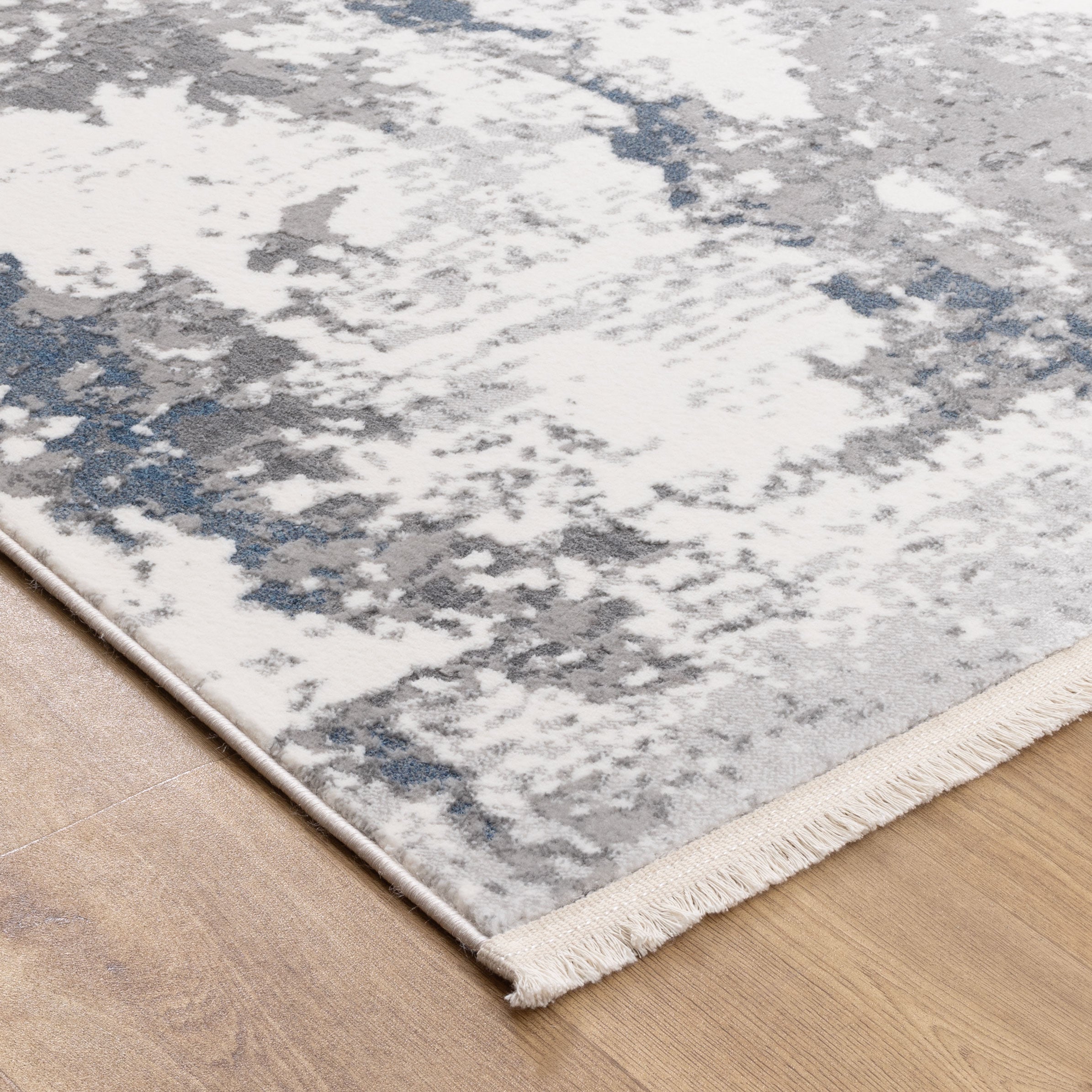 Bohemian Paradise One Modern Grey Blue Rug - 01GBLU.