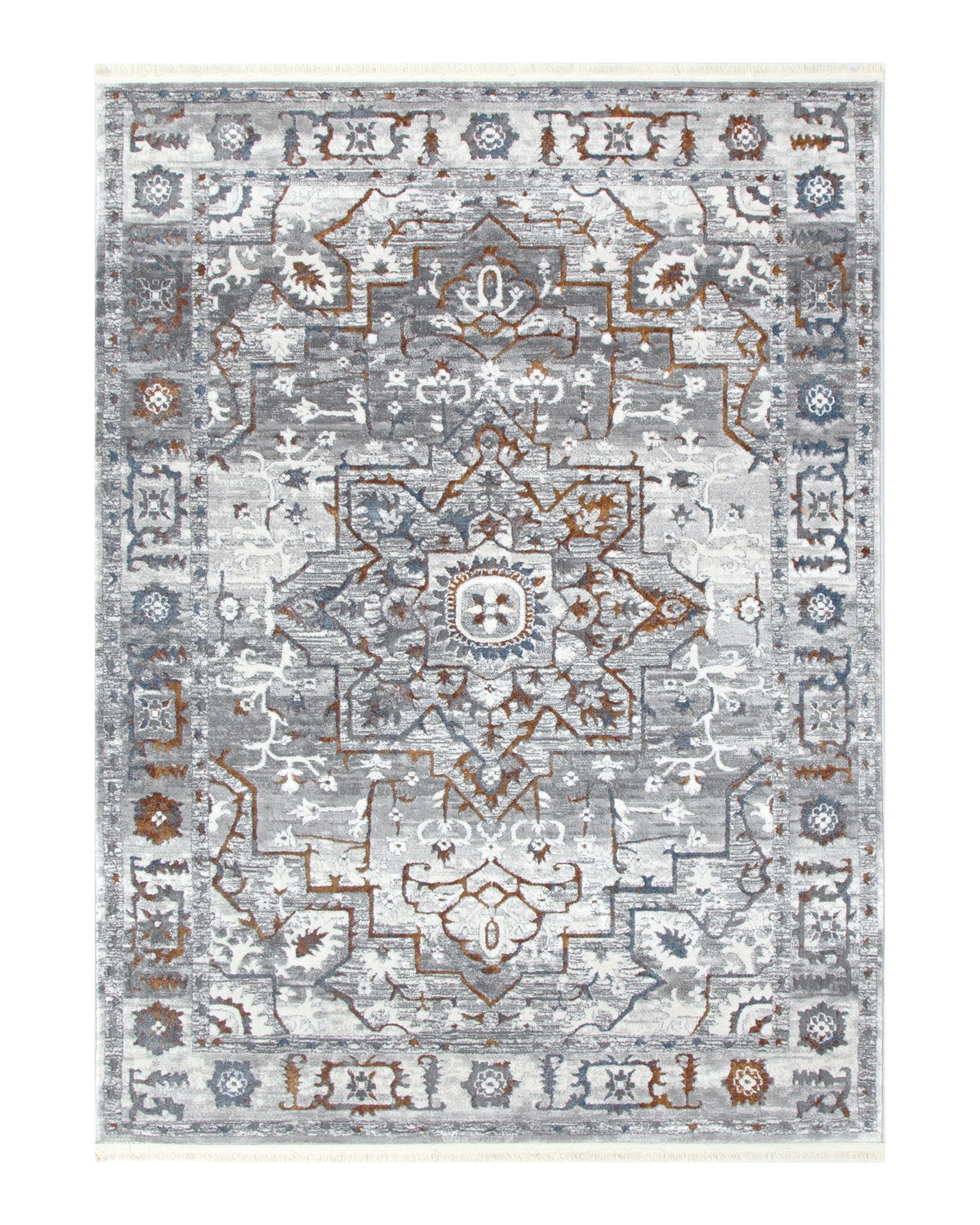 BOHEMIAN PARADISE BOHEM5 GREY MULTI - 05GMUL - Grey bohemian rug from Vogue Rugs Australia