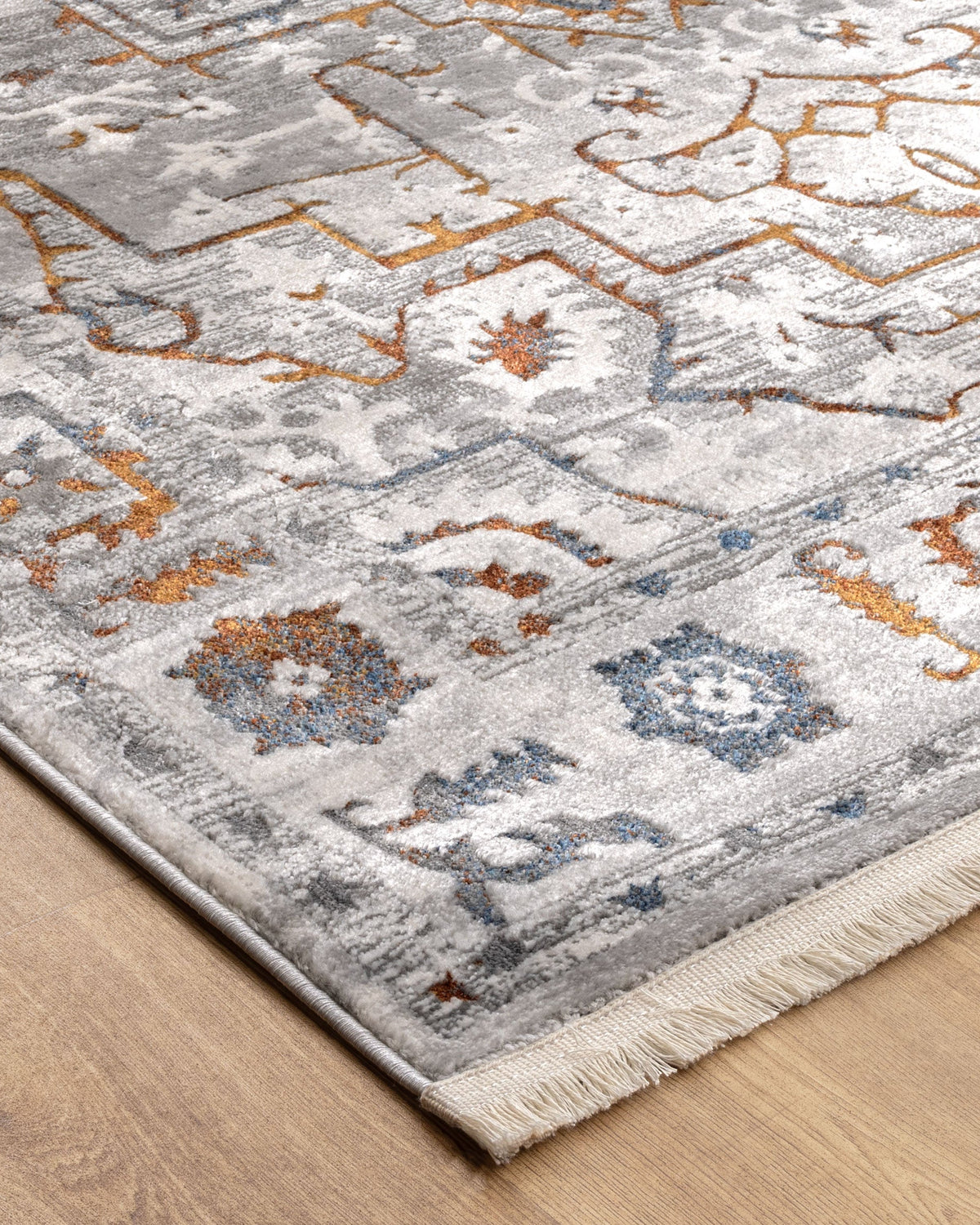 BOHEMIAN PARADISE BOHEM5 GREY MULTI - 05GMUL - Grey bohemian rug from Vogue Rugs Australia