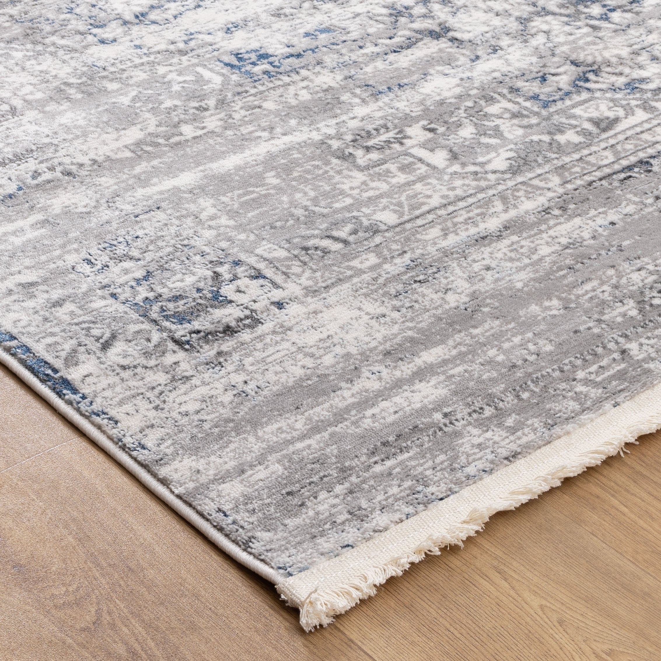 Bohemian Paradise Medalion Grey Blue Rug - 06GBLU.
