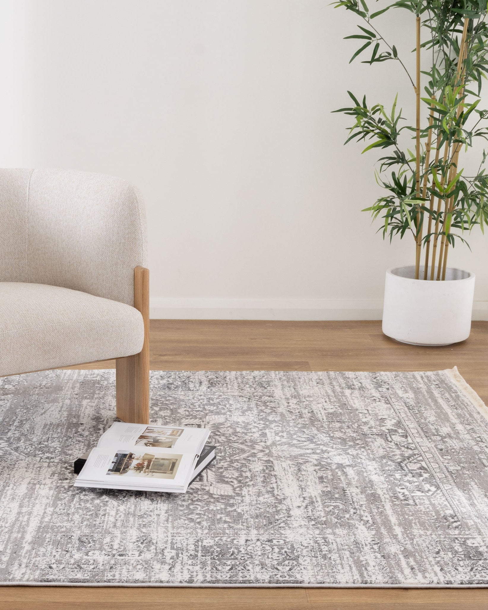 Bohemian Paradise Medalion Grey Rug - 06GREY - Grey bohemian rug from Vogue Rugs Australia