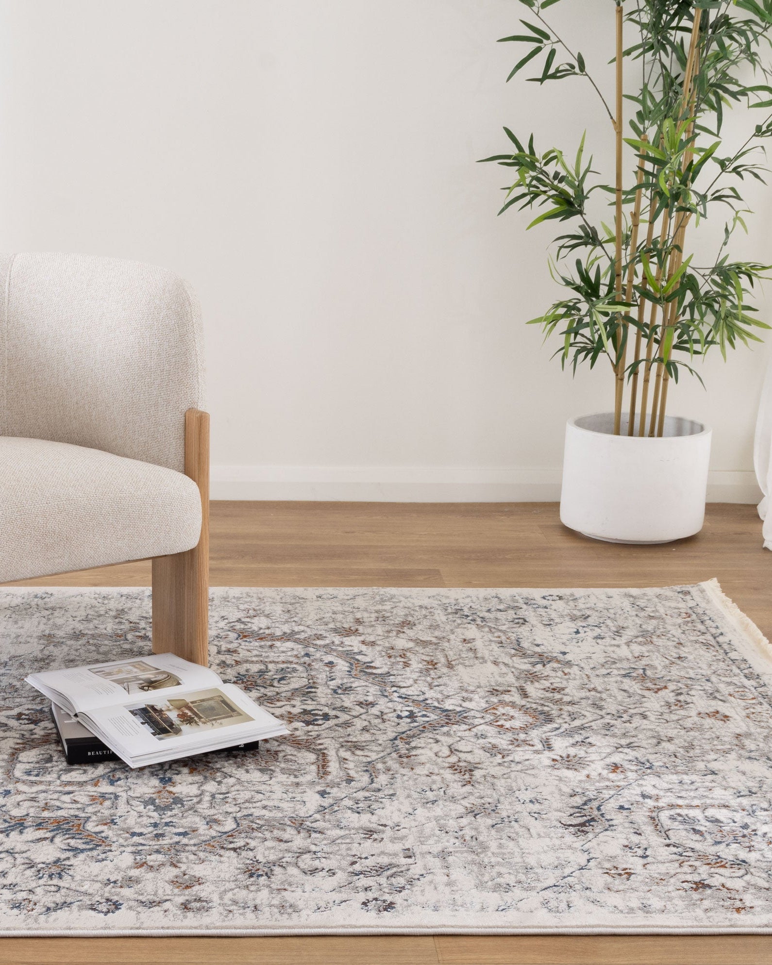 Bohemian Paradise Vintage Grey Multi Rug - 07GMUL - Grey vintage rug from Vogue Rugs Australia