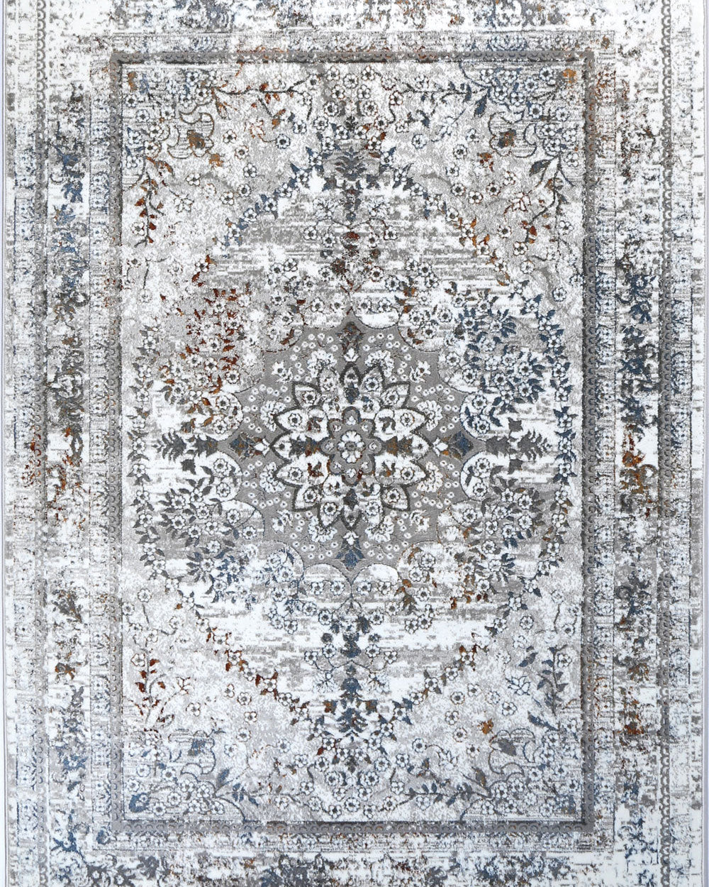 Bohemian Paradise Vintage Medalion Grey Multi Rug - 08GMUL - Grey vintage rug from Vogue Rugs Australia