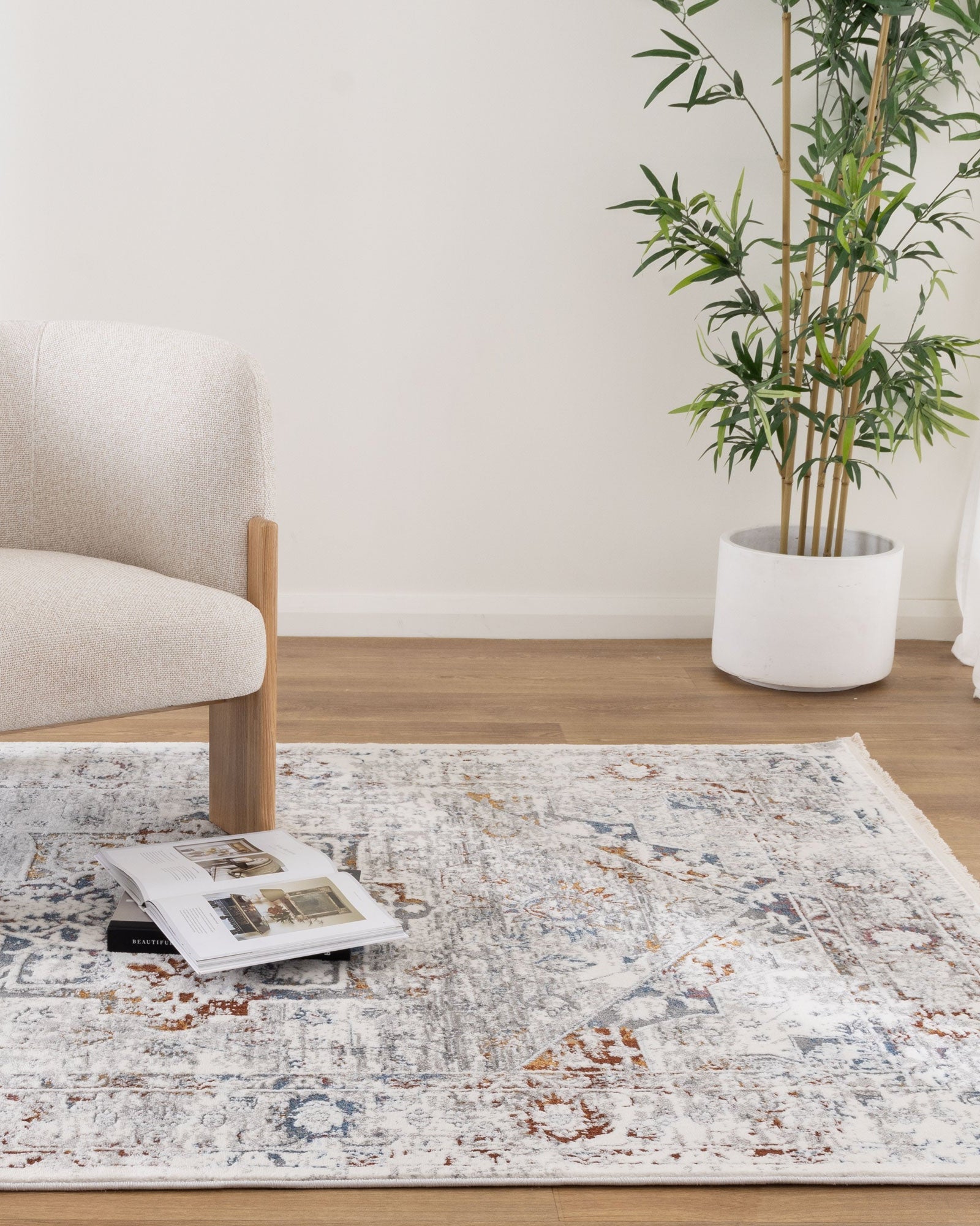 Bohemian Paradise Classic Vintage Grey Multi Rug - 09GMUL - Grey vintage rug from Vogue Rugs Australia