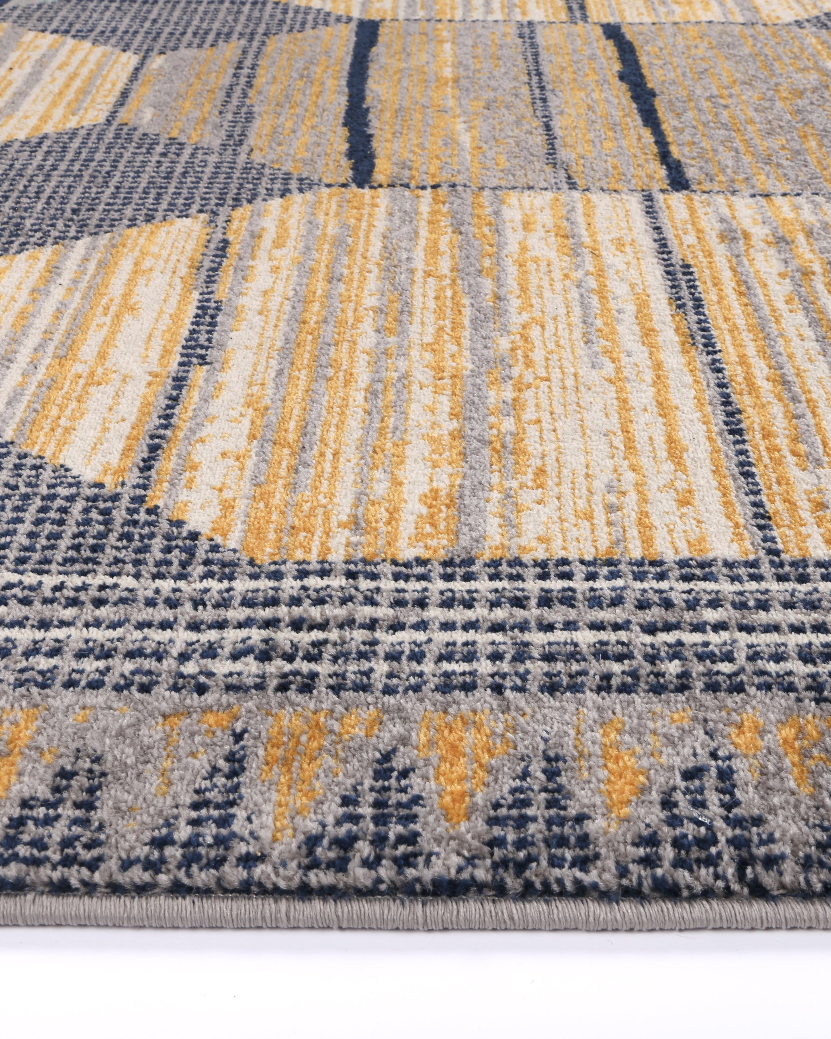 Asilah Bp65A D.Blue Yellow - Blue asilah rug from Vogue Rugs Australia