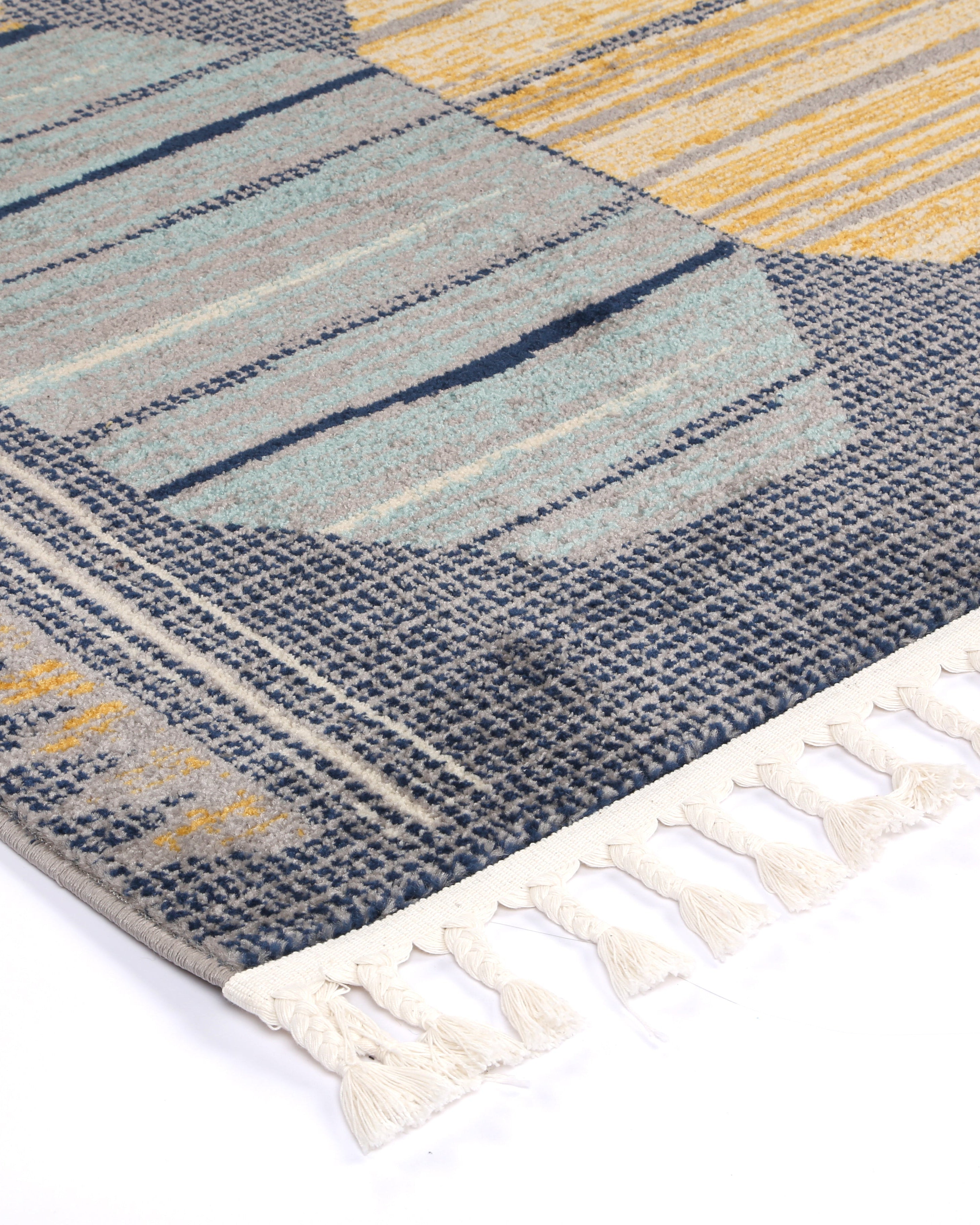 Asilah Bp65A D.Blue Yellow - Blue asilah rug from Vogue Rugs Australia