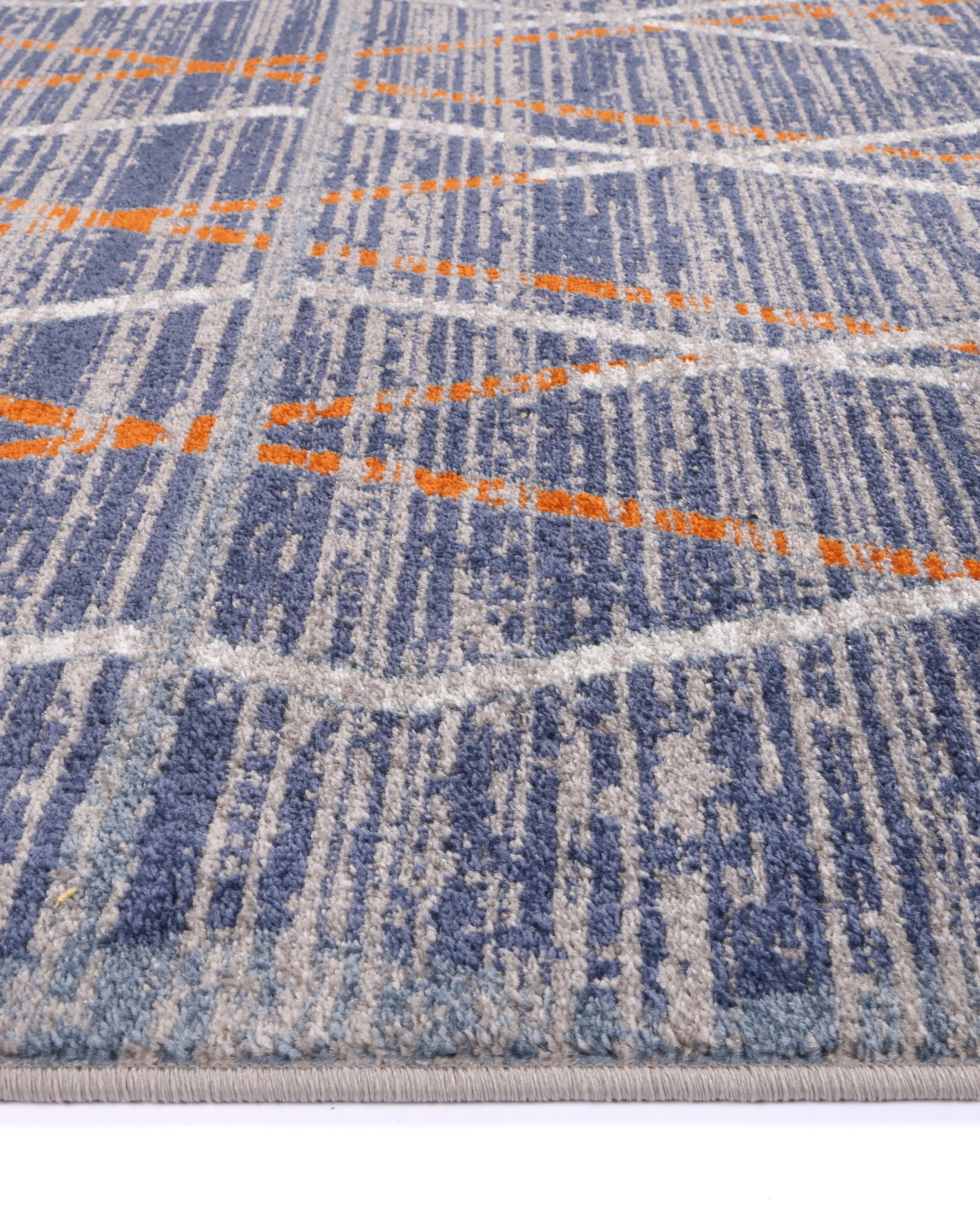 Asilah Bs18A Grey Navy - Grey asilah rug from Vogue Rugs Australia