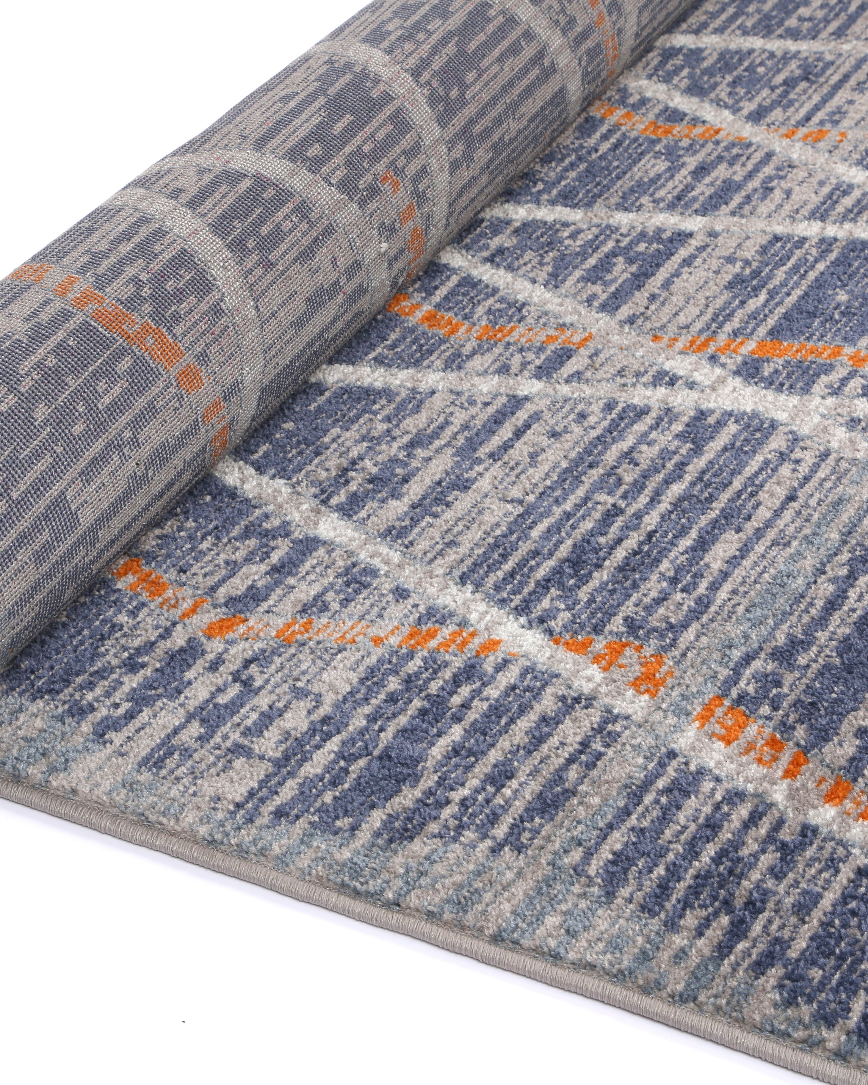 Asilah Bs18A Grey Navy - Grey asilah rug from Vogue Rugs Australia
