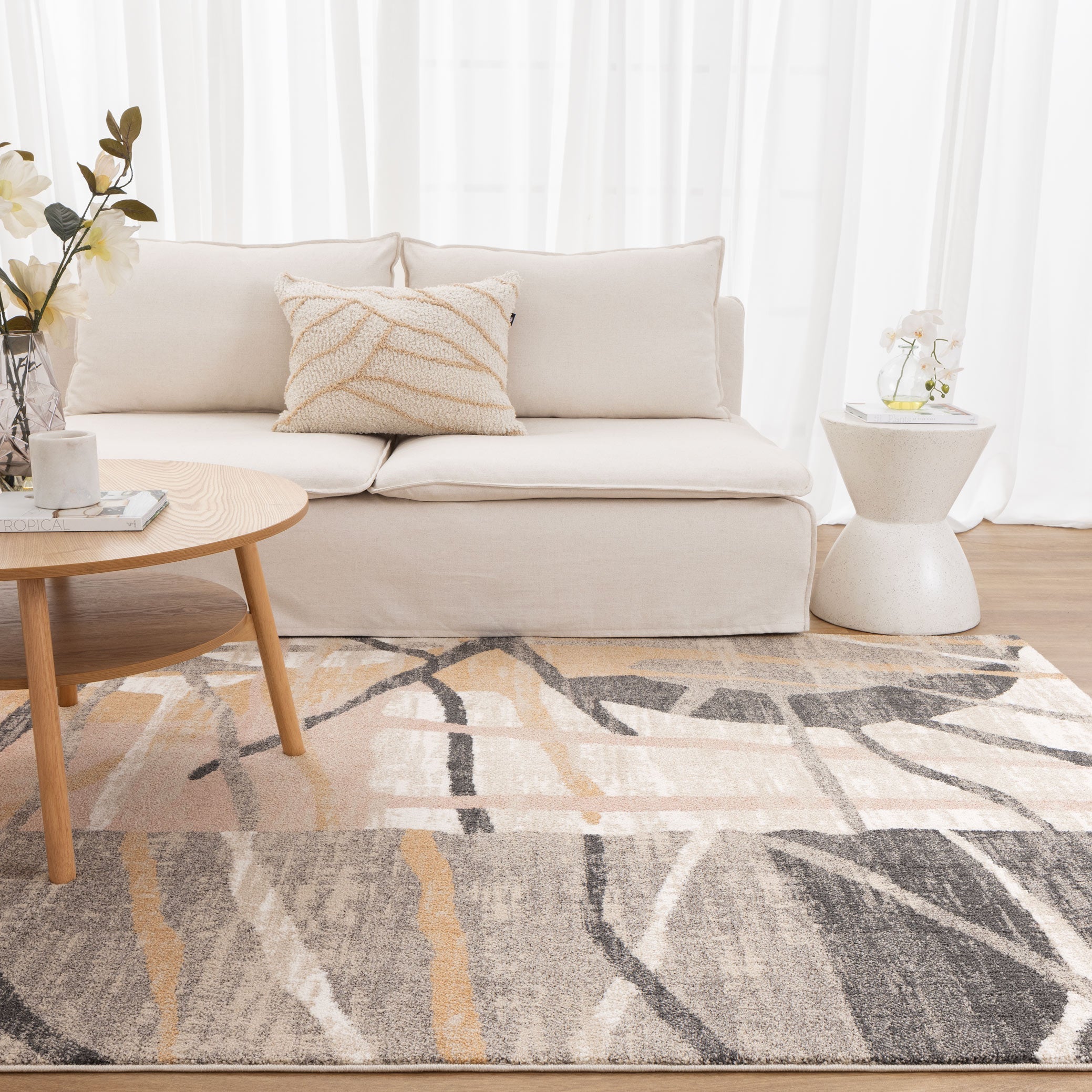 Clara Watercolour Splash Multi Rug - C102 - Multi Colour area rug rug from Vogue Rugs Australia