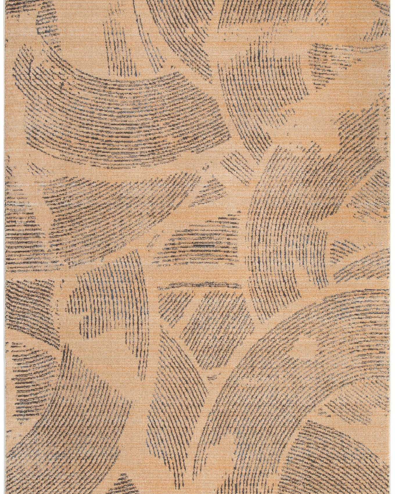 Clara Abstract Paintbrush Gold Rug - C104 - Gold modern abstract rug from Vogue Rugs Australia