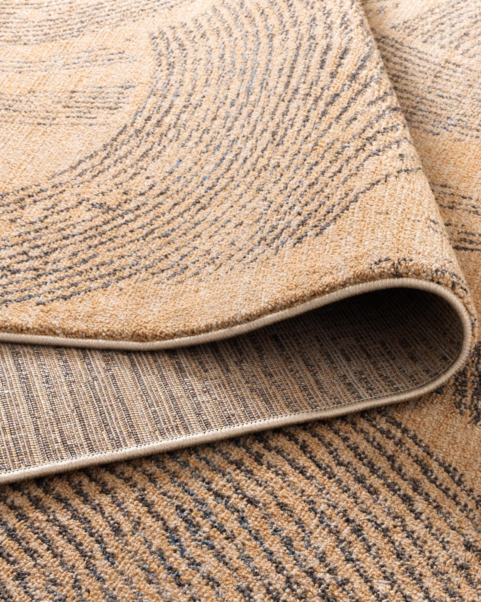 Clara Abstract Paintbrush Gold Rug - C104 - Gold modern abstract rug from Vogue Rugs Australia