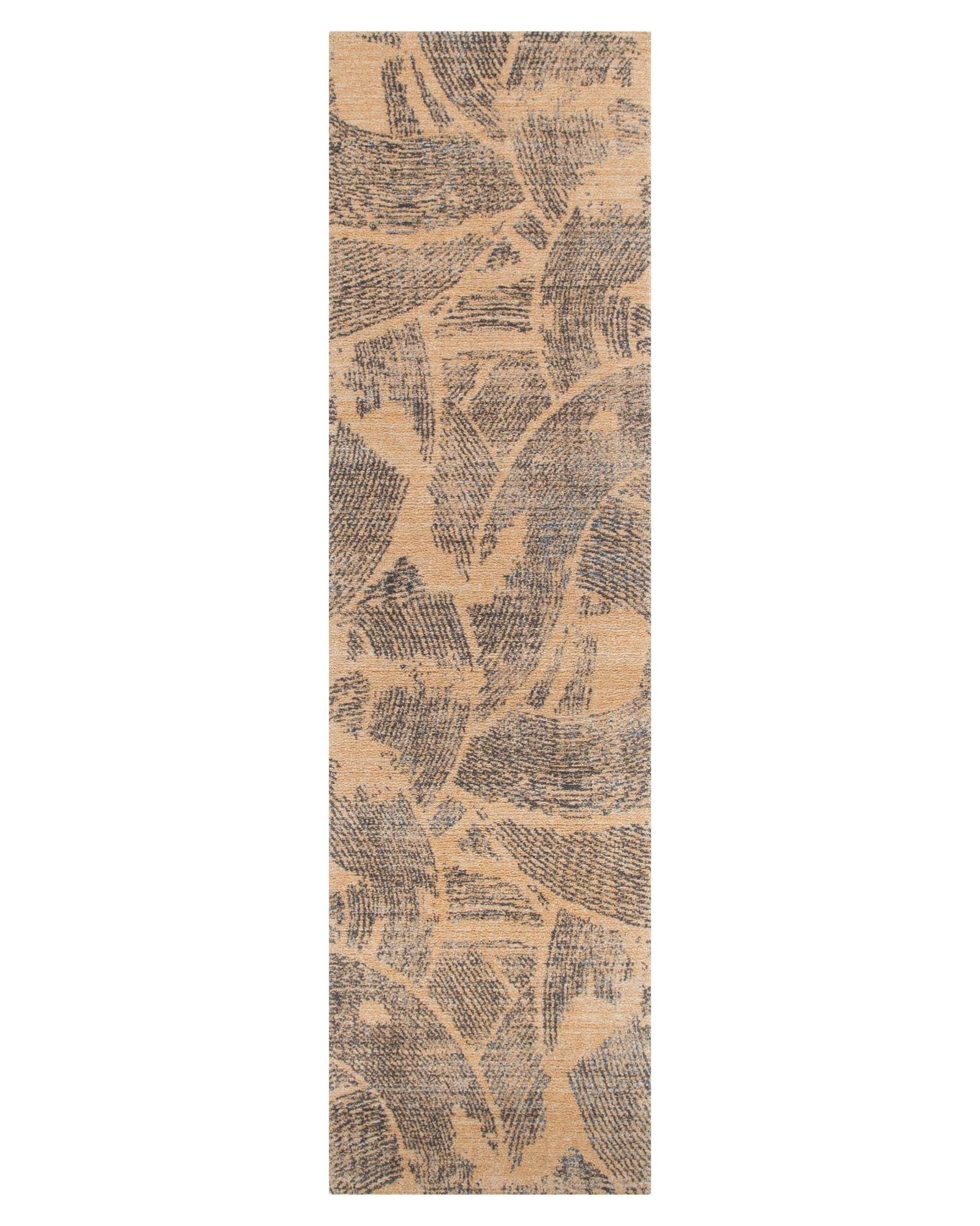 Clara Abstract Paintbrush Gold Rug - C104 - Gold modern abstract rug from Vogue Rugs Australia
