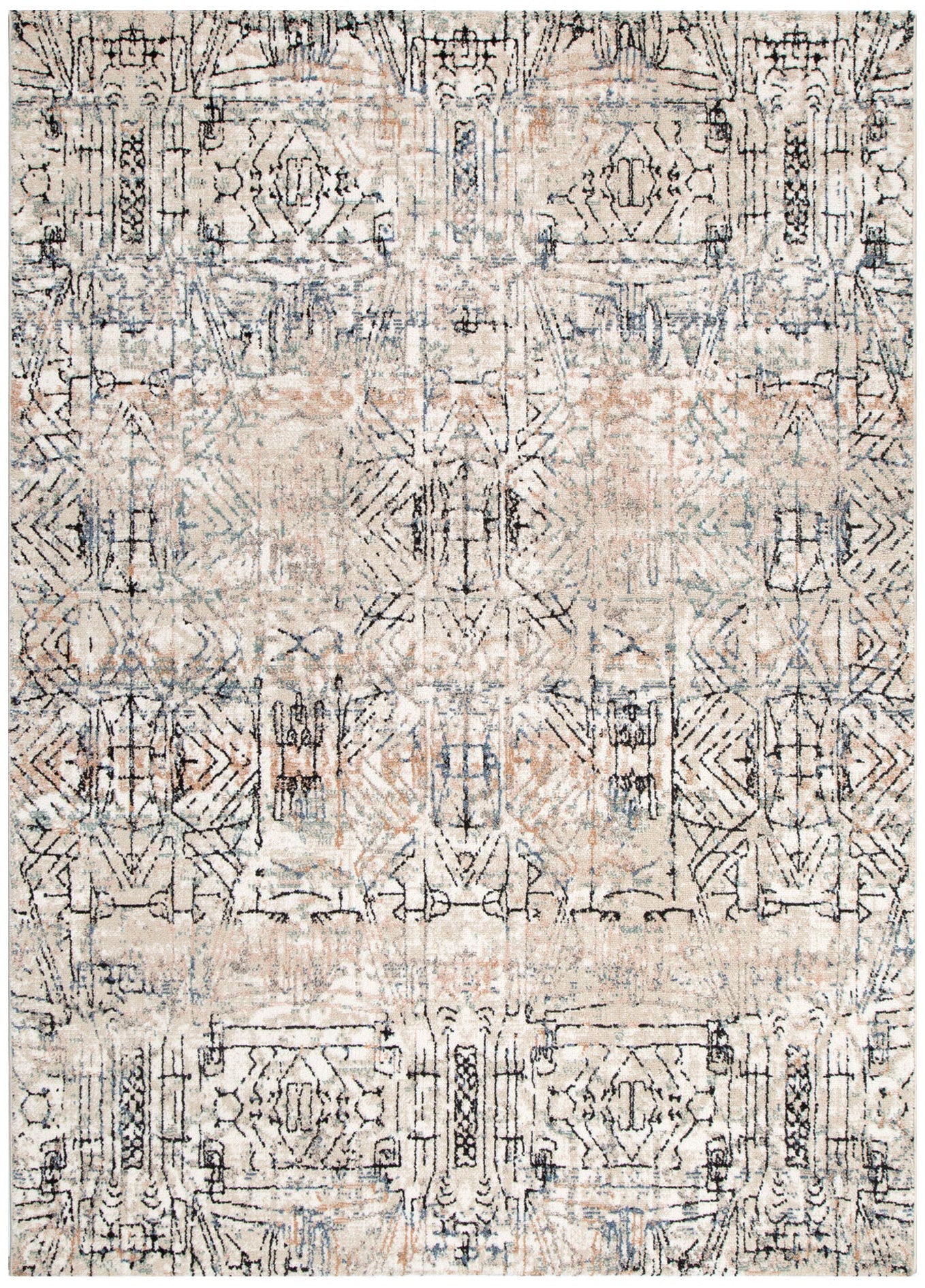 Clara Graffiti Multi Rug - C105 - Multi Colour area rug rug from Vogue Rugs Australia