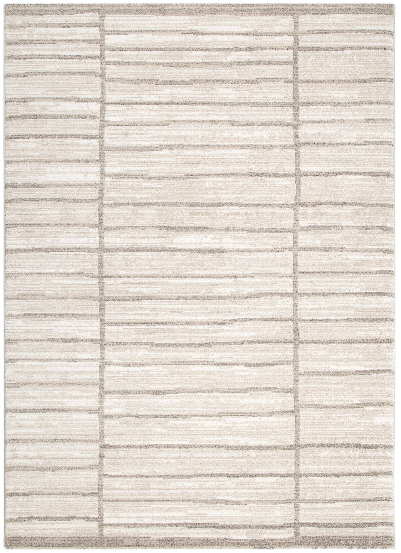 Clara Distressed Thick Lines Beige Grey Rug - C107 - Beige area rug rug from Vogue Rugs Australia