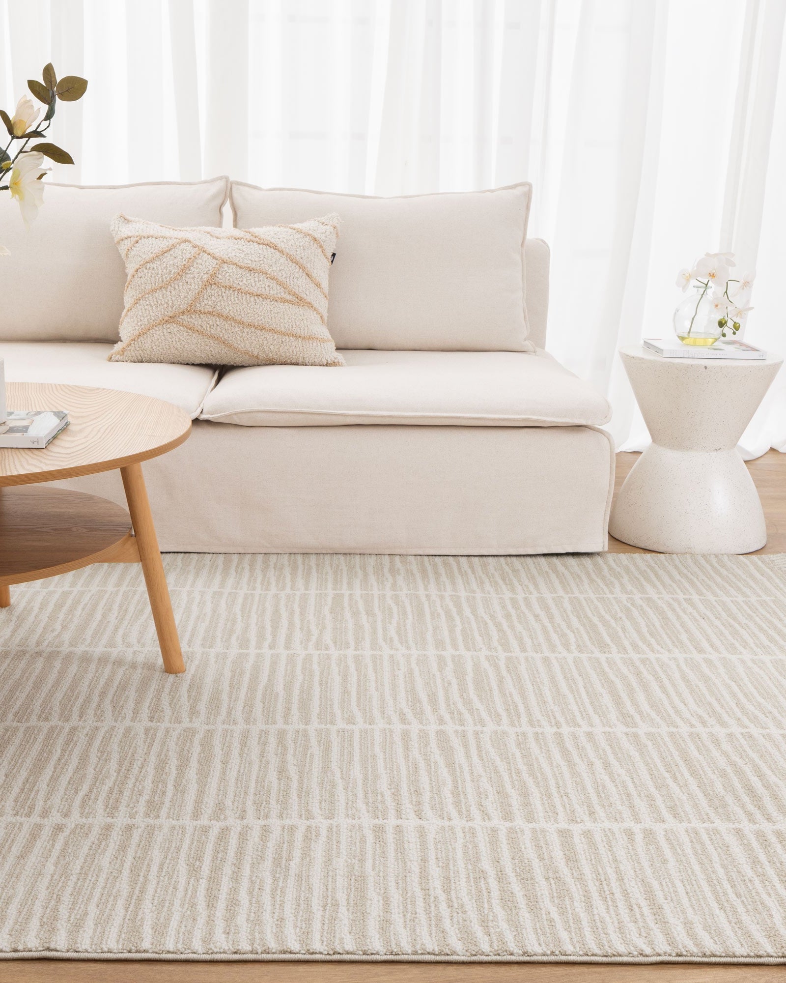 Clara Scandi Cream Rug - C108 - Cream scandinavian rug from Vogue Rugs Australia